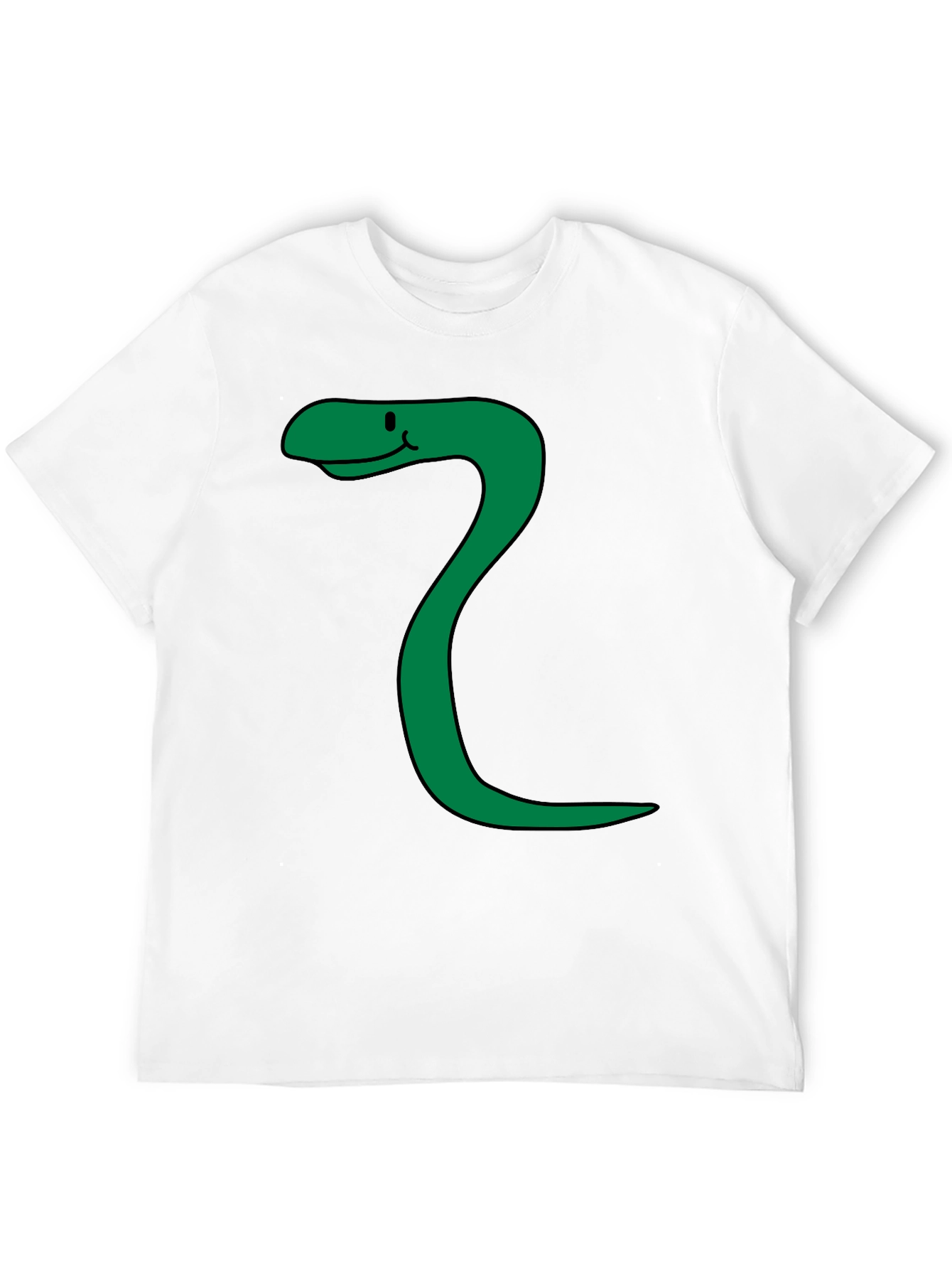 Black Funny Snake Cartoon Black T-Shirt view 12