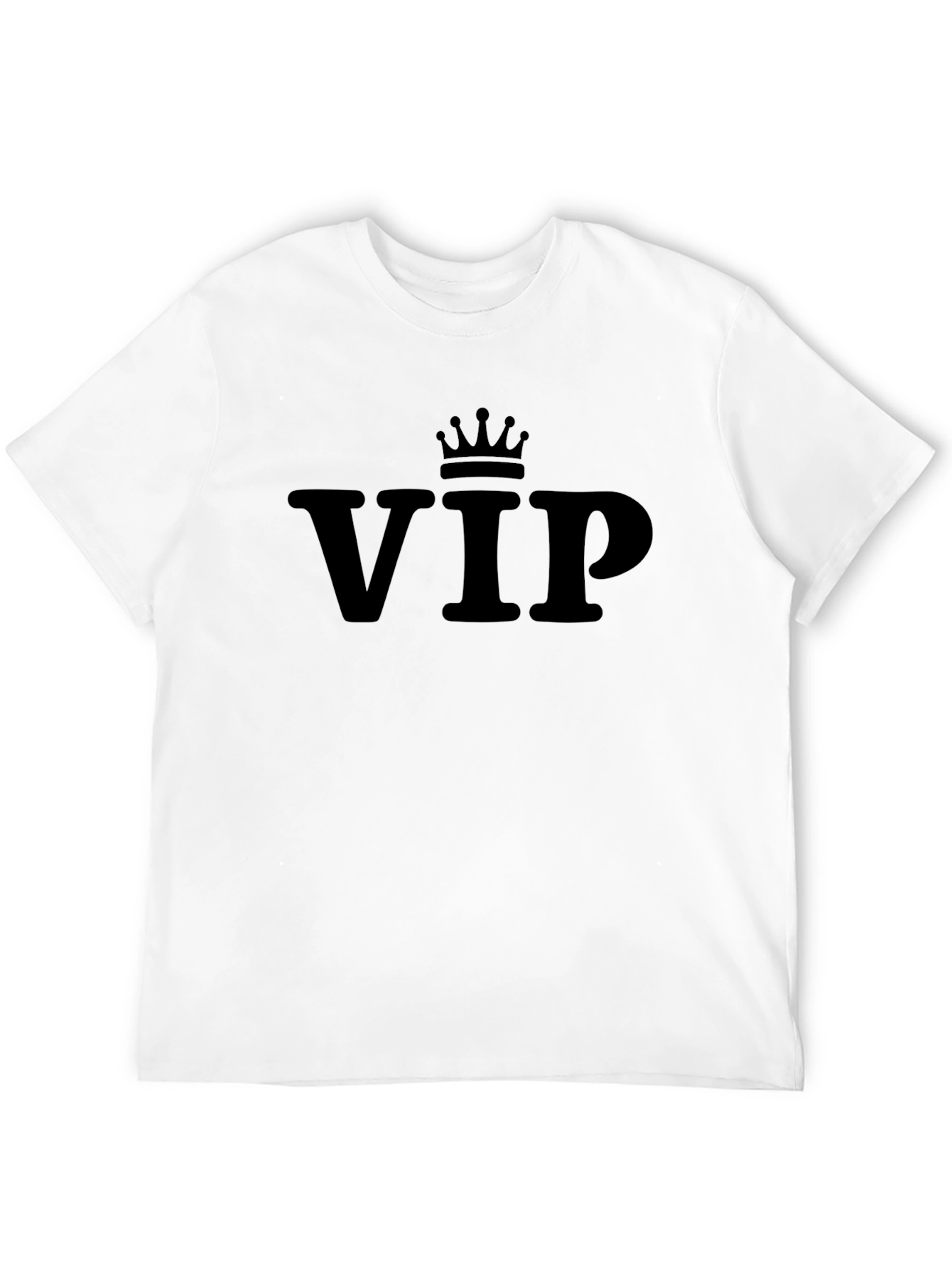 VIP Crown Graphic Tee - Black Cotton Blend - 12