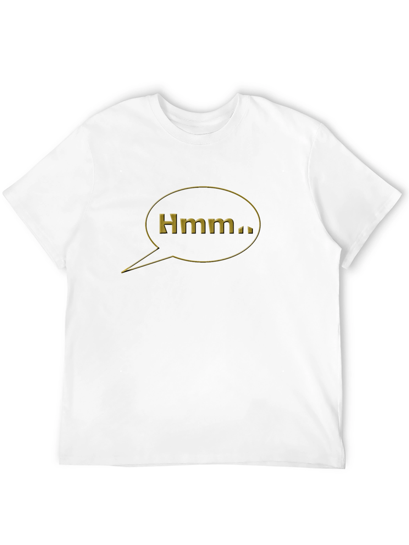 Black Hmm Speech Bubble Graphic Tee - Black Cotton T-Shirt view 12