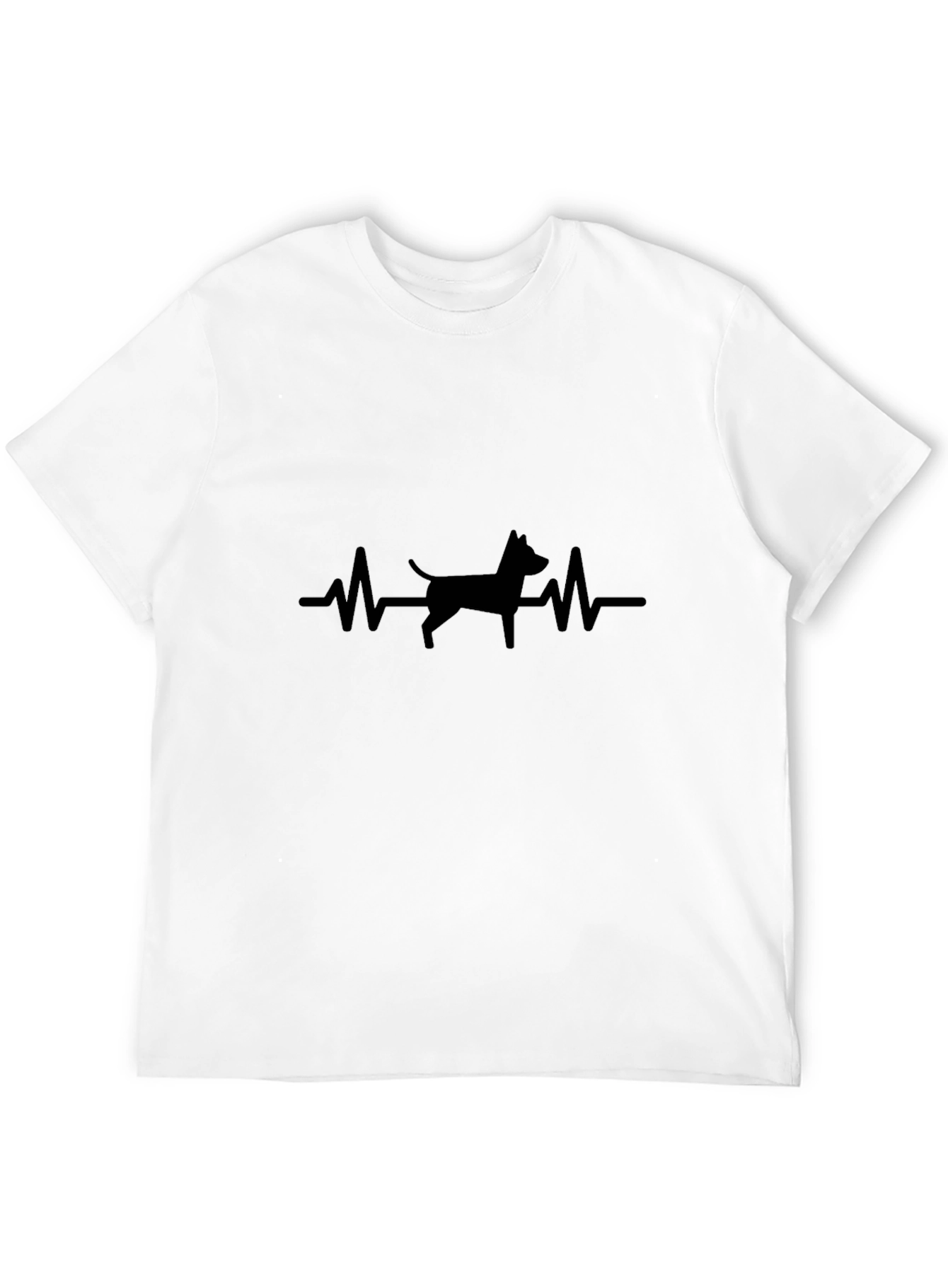 Black Dog Heartbeat T-Shirt - Stylish & Comfortable view 12
