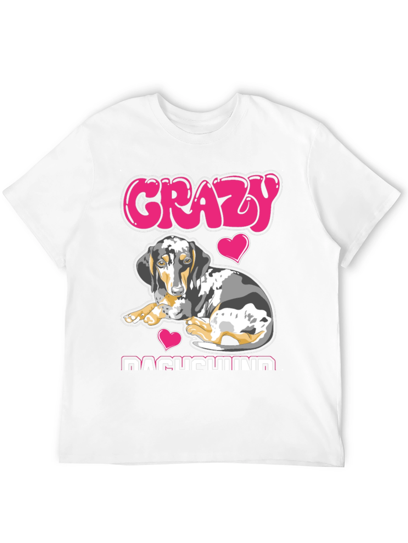 Black Crazy Dachshund T-Shirt - Dog Lover Tee view 12