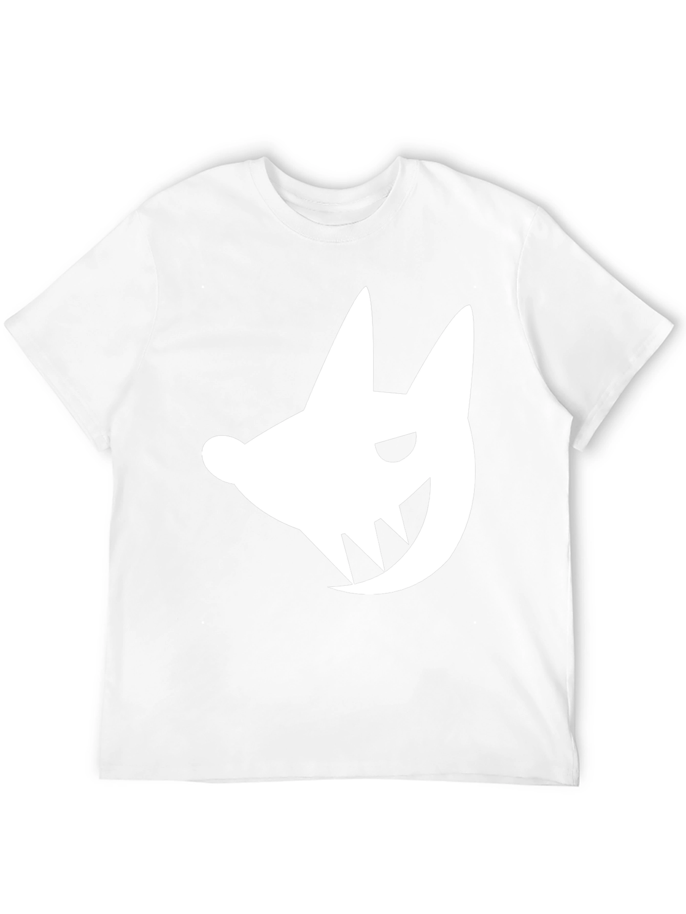 Black Edgy White Fanged Creature Graphic Black T-Shirt view 12