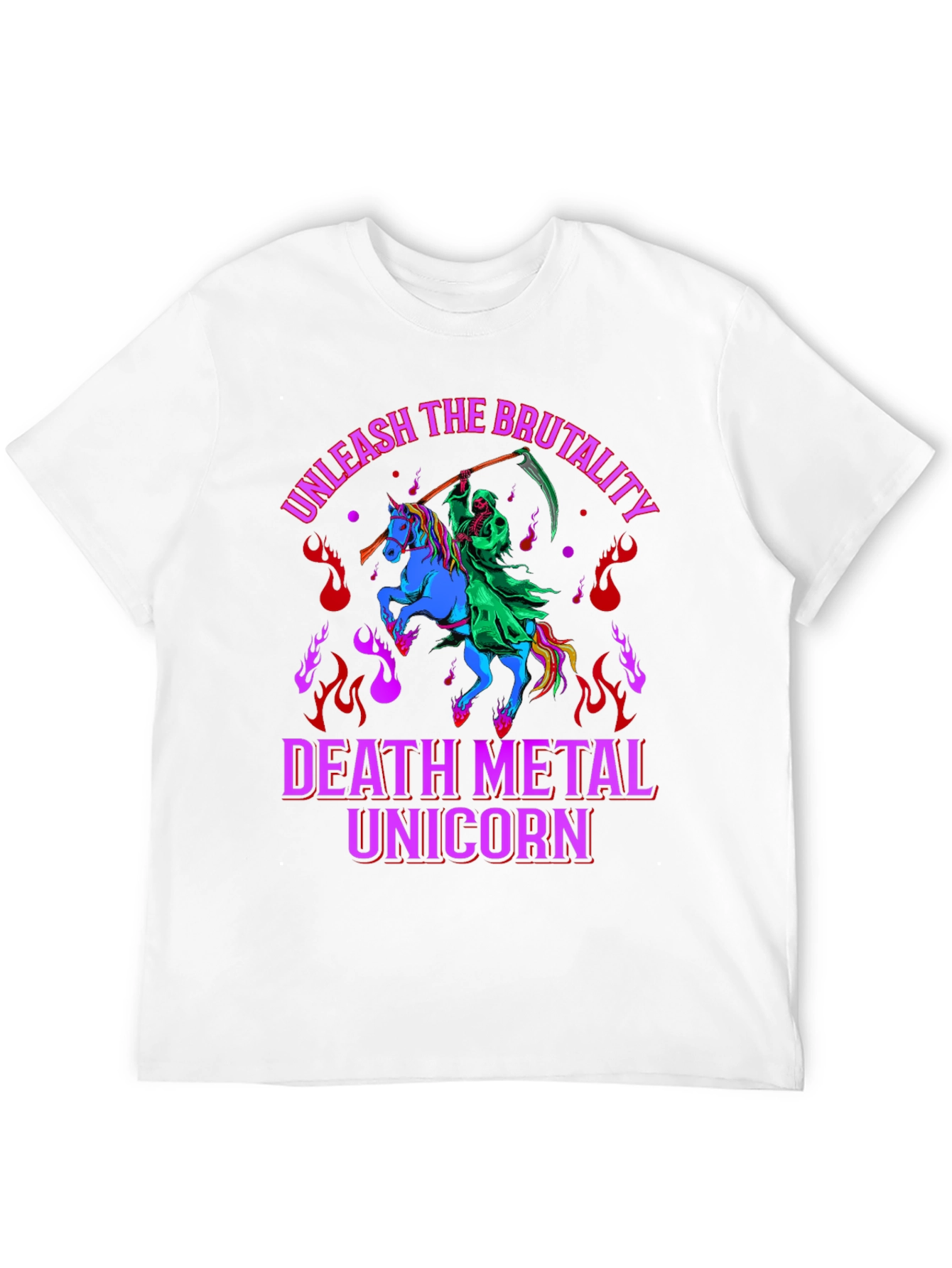 Black Death Metal Unicorn T-Shirt - Unleash the Brutality! view 12