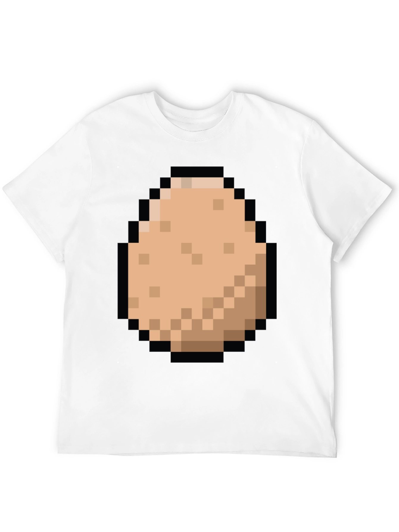 Black Pixel Potato T-Shirt - Gamer Style! view 12