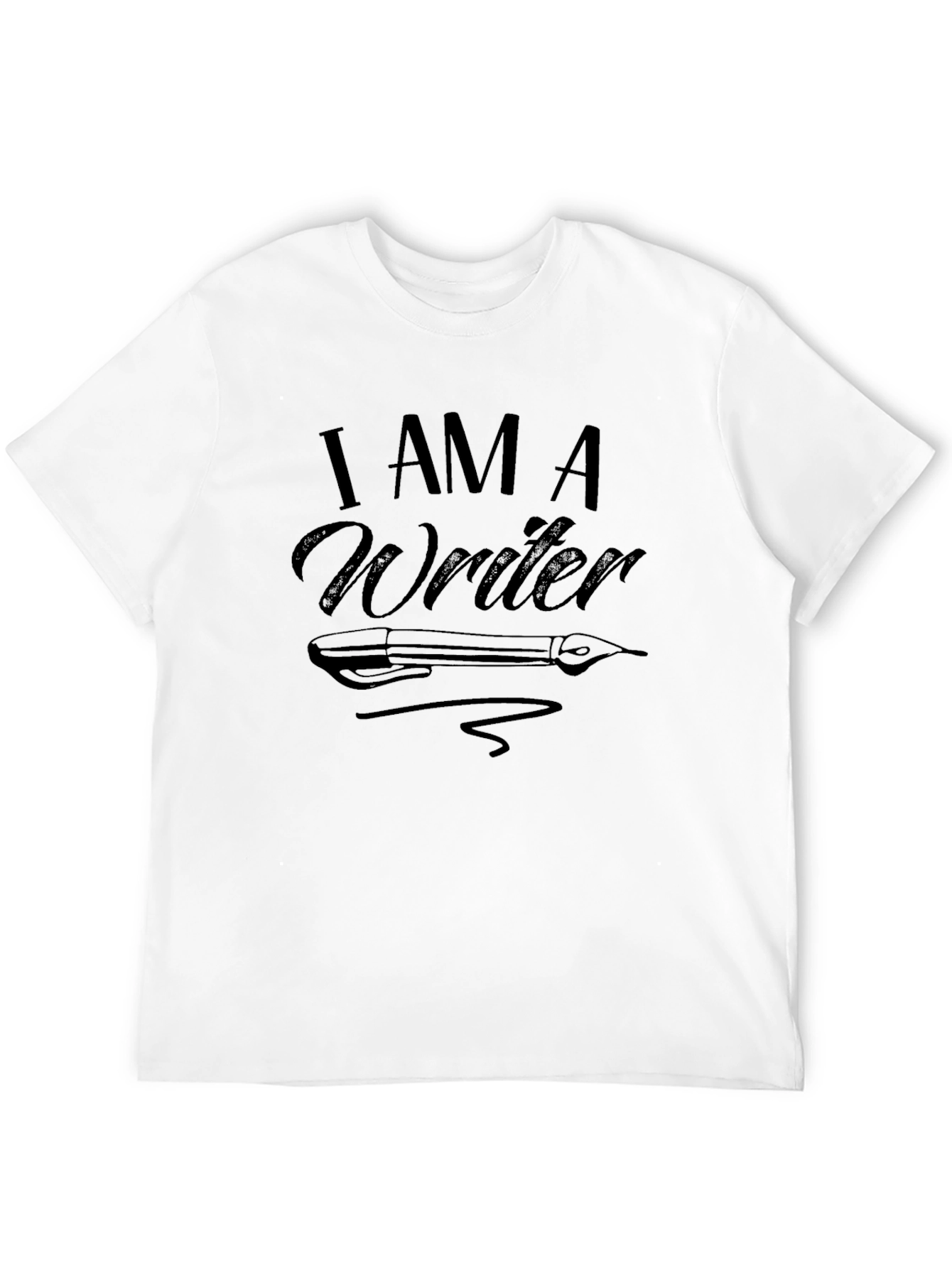 Black I AM A Writer T-Shirt - Black Novelty Tee view 12