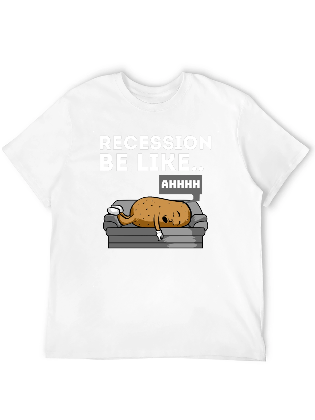 Black Recession Potato T-Shirt - Funny Novelty Tee view 12