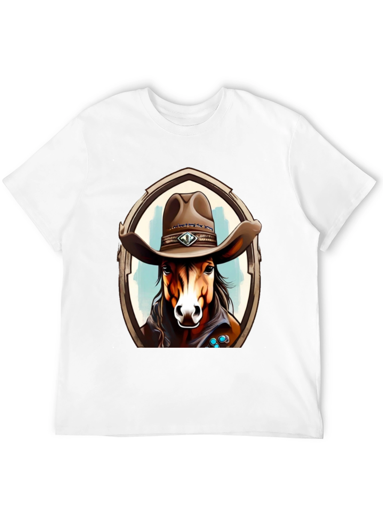 Black Cowboy Horse Graphic Tee - Stylish Western T-Shirt view 12