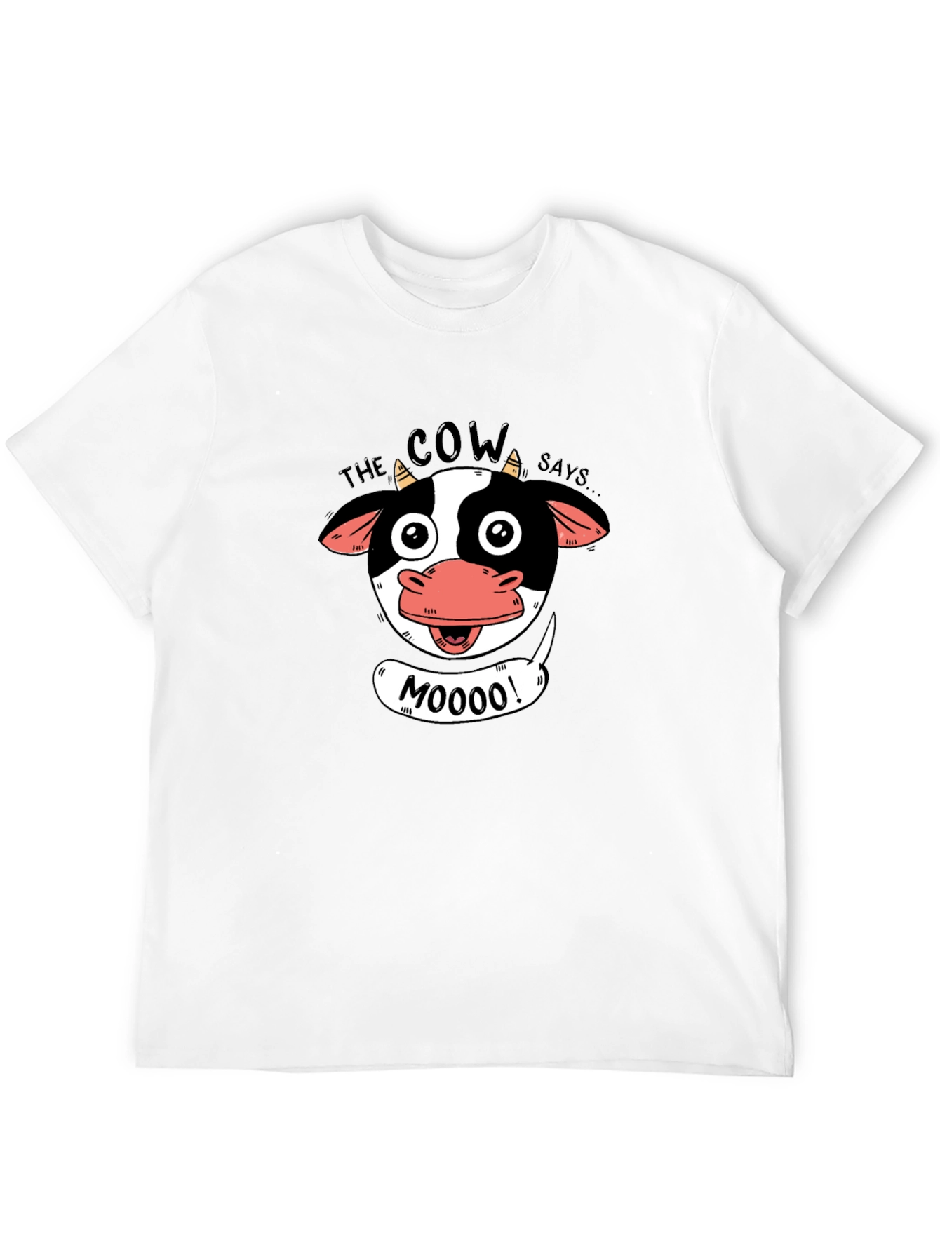 Black The Cow Says Moo T-Shirt - Black Graphic Tee view 12
