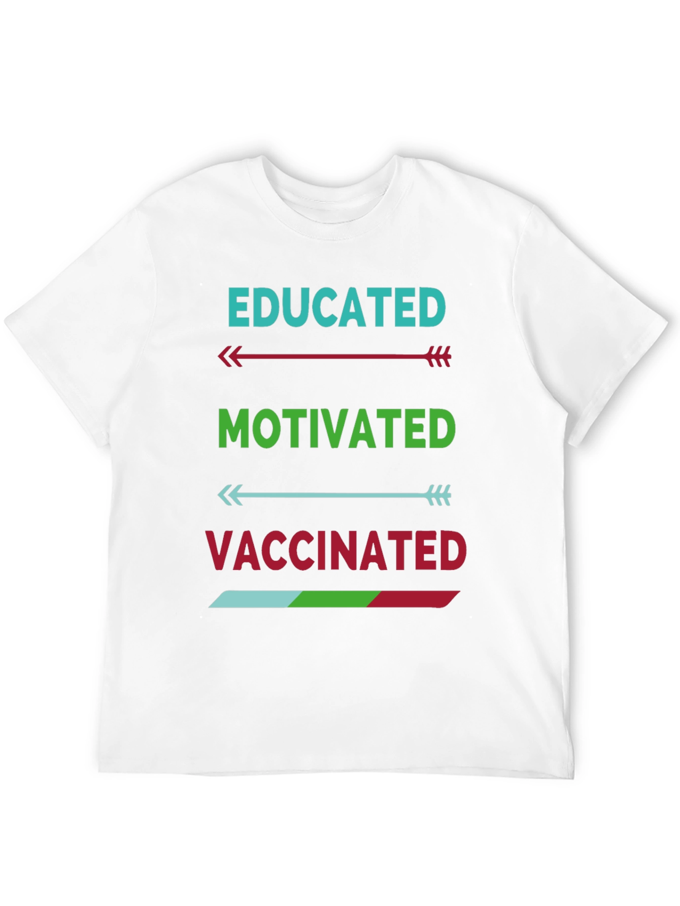 Black Educated Motivated Vaccinated T-Shirt view 12