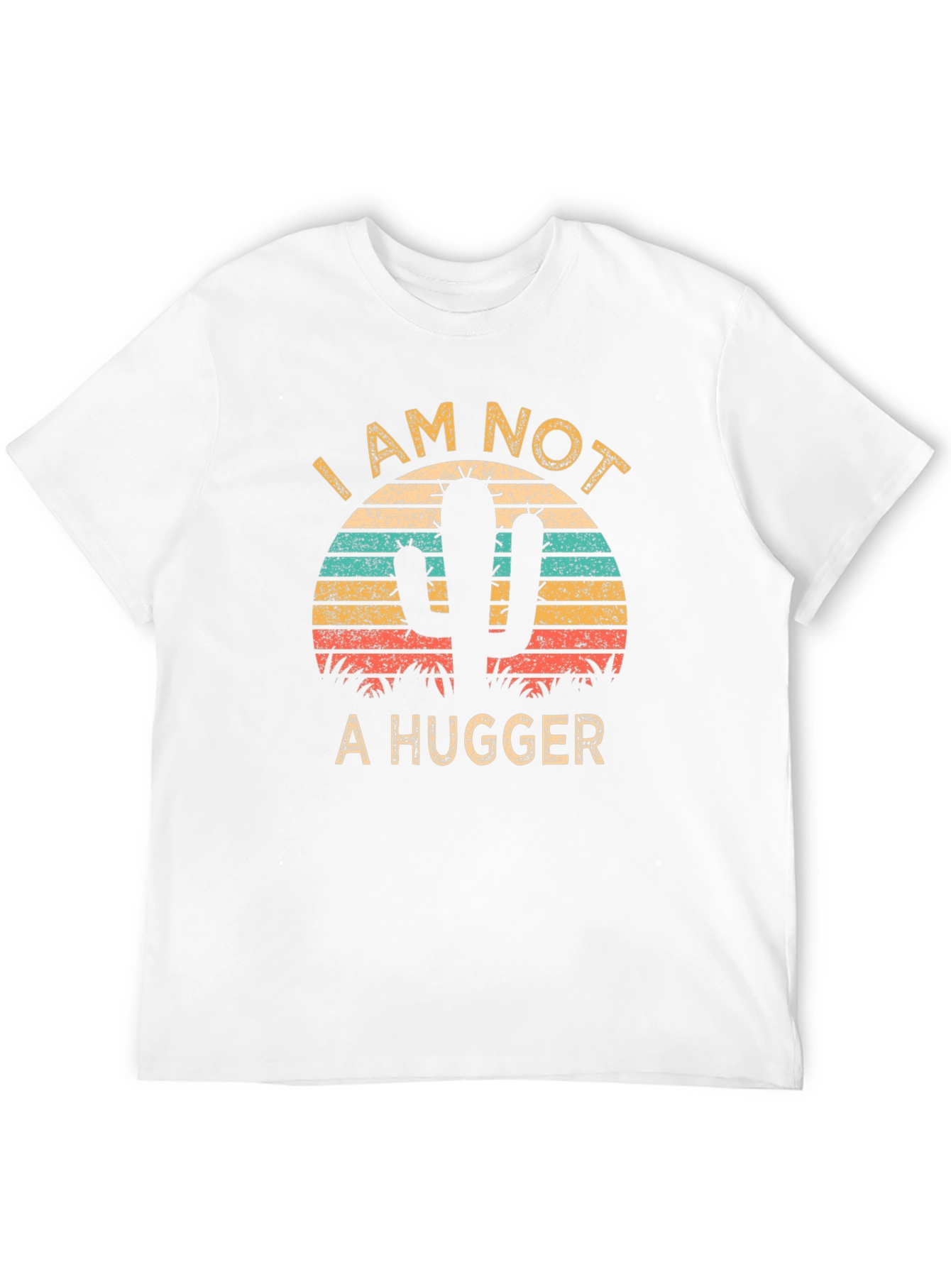 Black I am Not a Hugger Cactus Graphic T-Shirt view 12