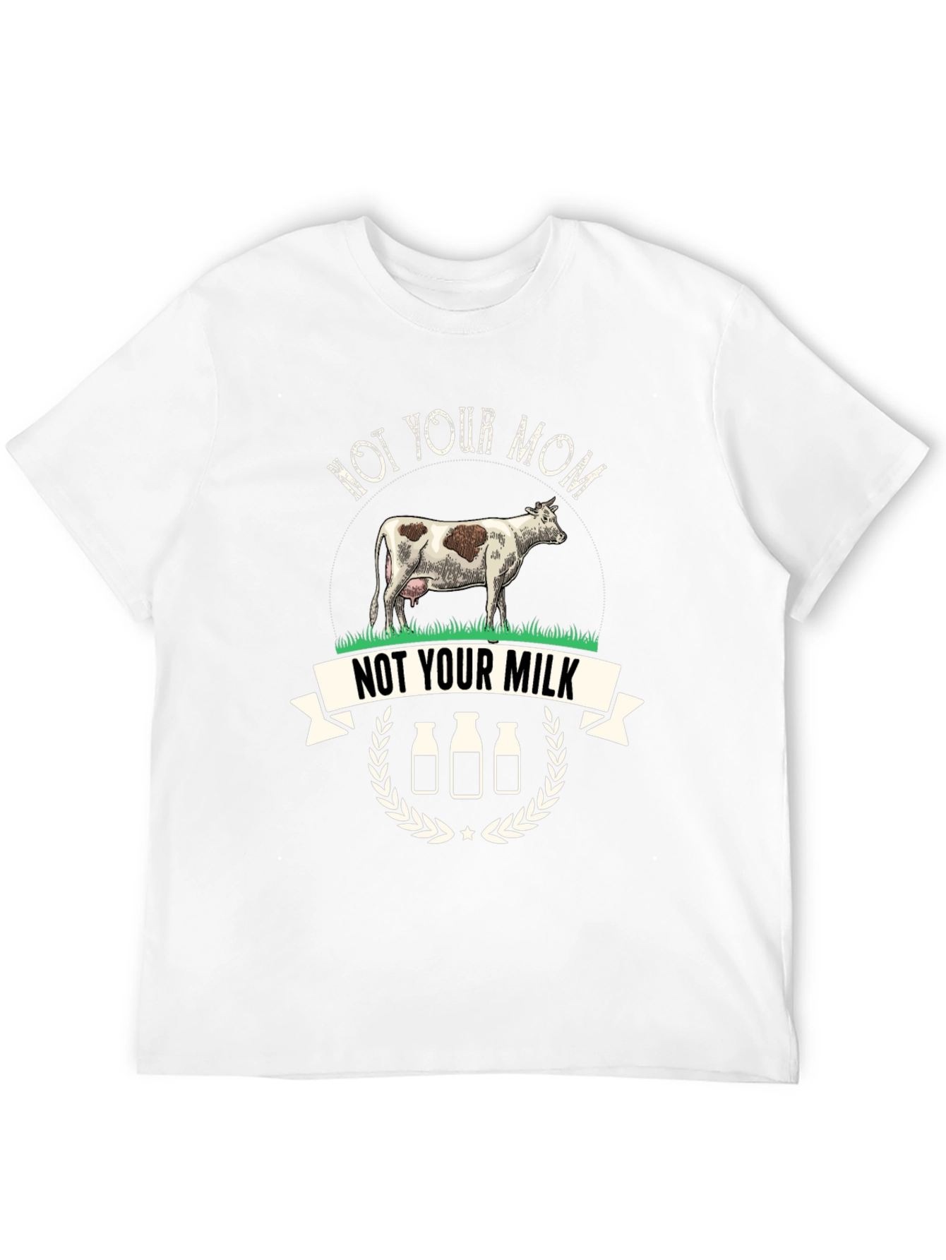 Black Not Your Mom Not Your Milk Novelty T-Shirt view 12