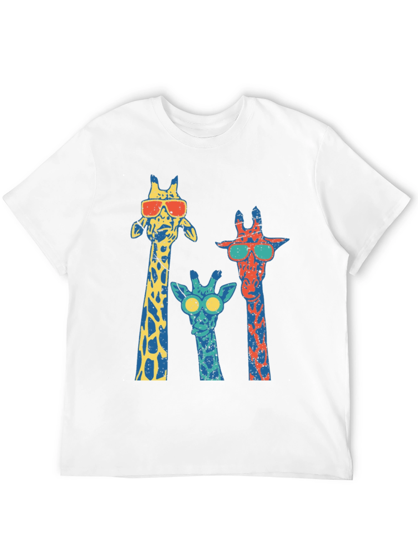 Black Cool Giraffe Crew Neck T-Shirt view 12