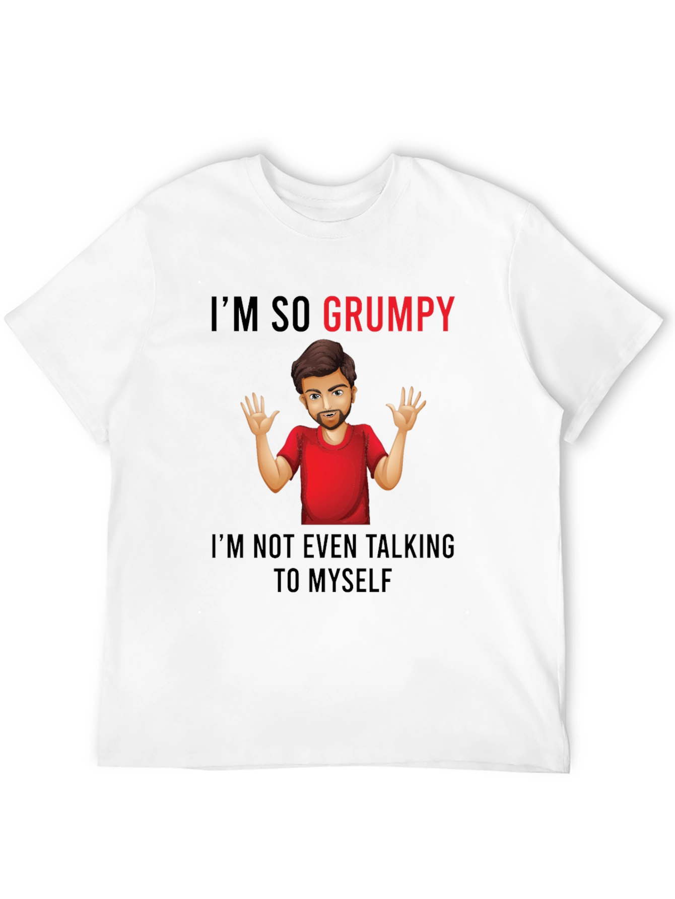 Black I'm So Grumpy Graphic Tee - Black view 12