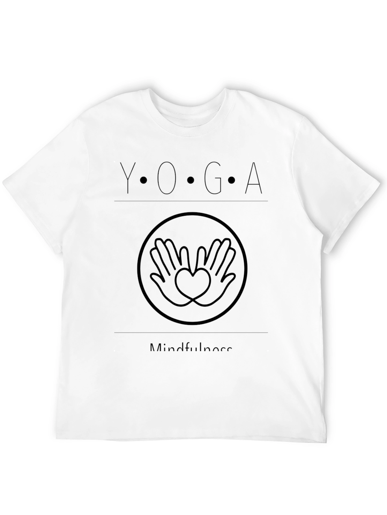 Black Yoga Mindfulness T-Shirt Black Cotton Blend view 12