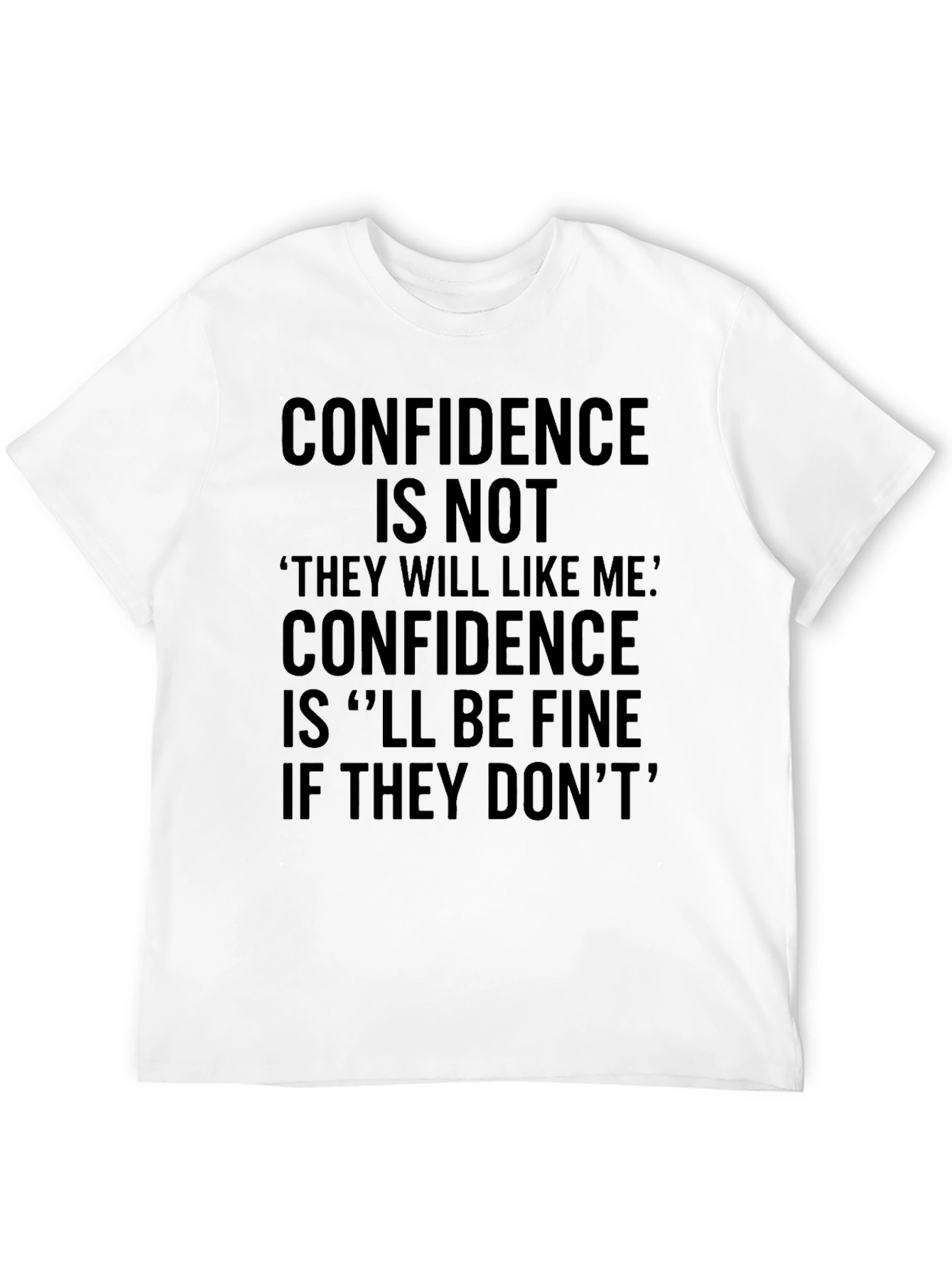 Black Confidence Graphic Black T-Shirt - Inspirational Slogan Tee view 12