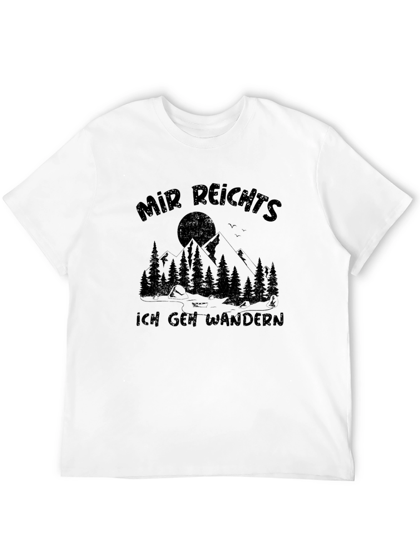 Black Hiking T-Shirt - Mir Reichts Ich Geh Wandern - Black view 12