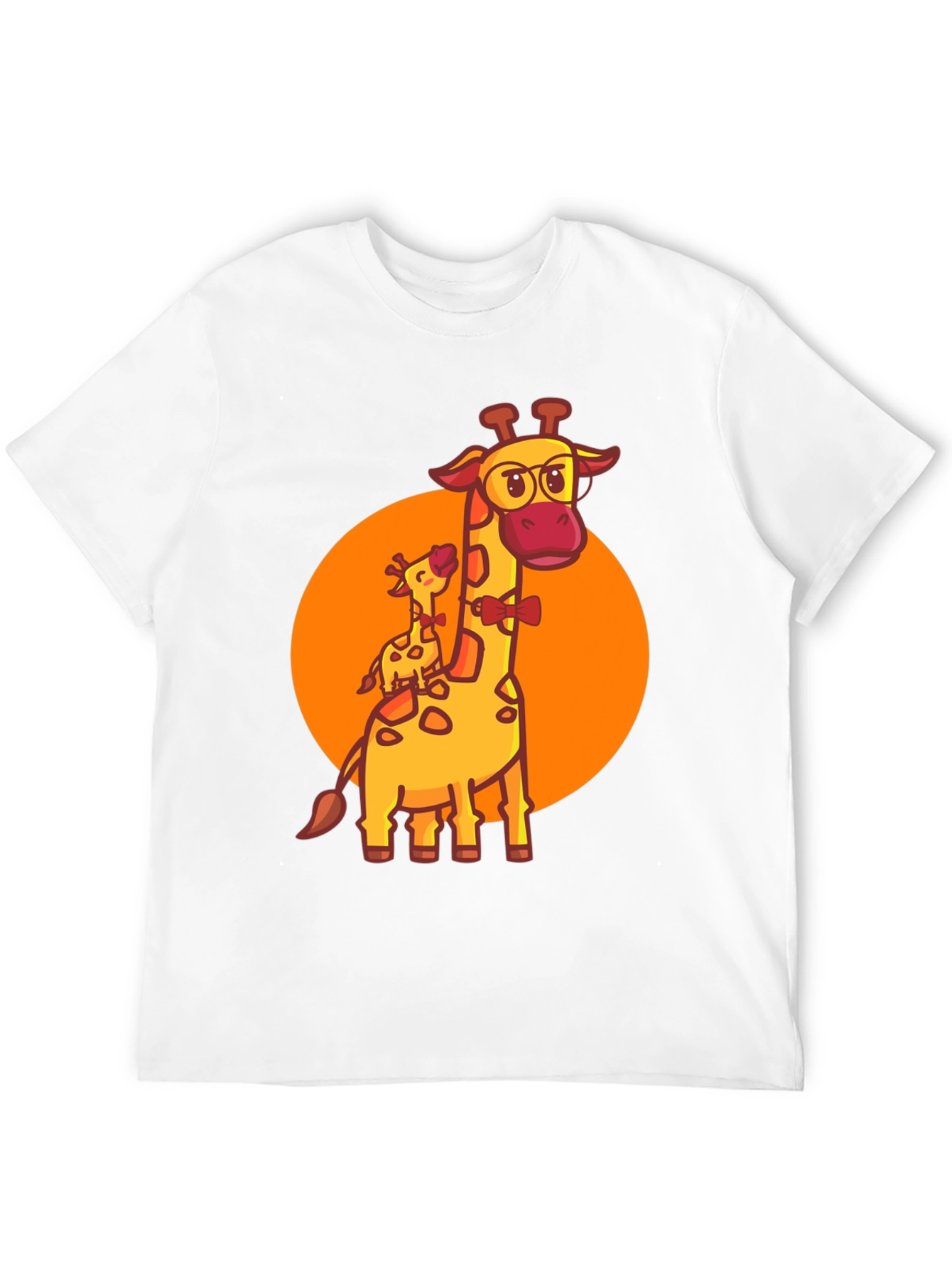 Black Giraffe Family T-Shirt: Cute Cartoon Animal Graphic Tee view 12
