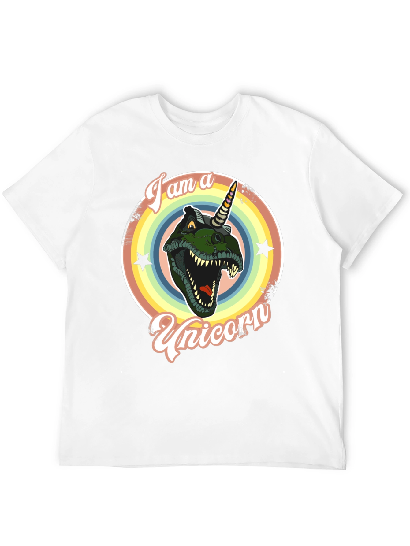 Black I am a Unicorn Dinosaur T-Shirt view 12