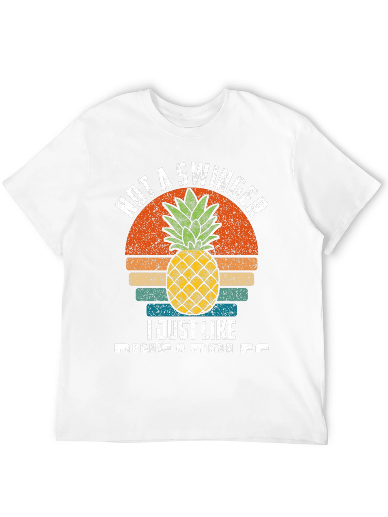 Black Funny Pineapple Lover T-Shirt - Not A Swinger view 12