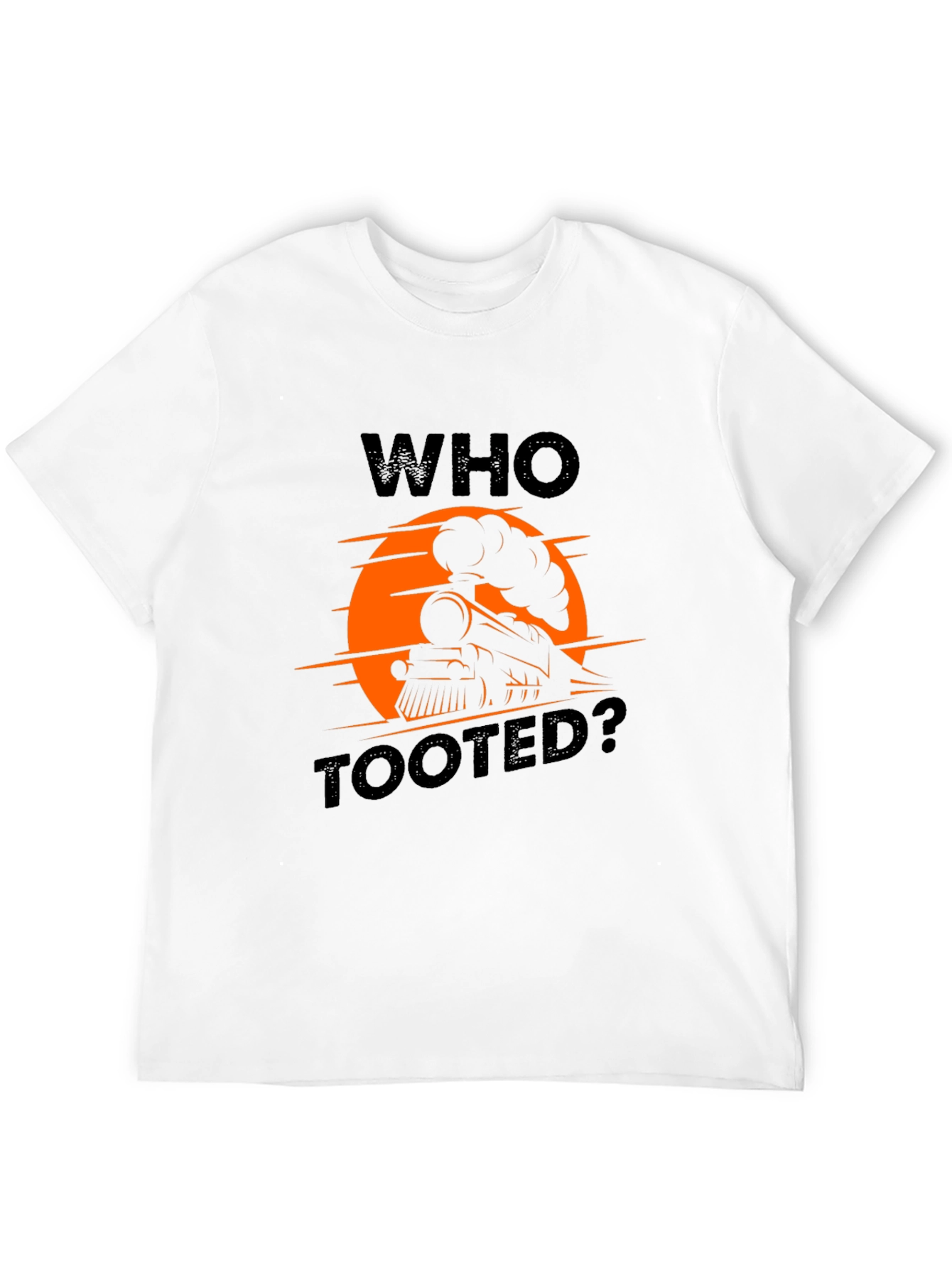 Black Who Tooted? Train Graphic T-Shirt view 12