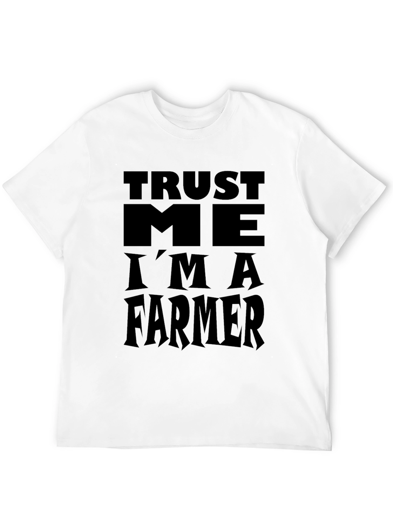 Black Trust Me I'm A Farmer Black Graphic T-Shirt view 12