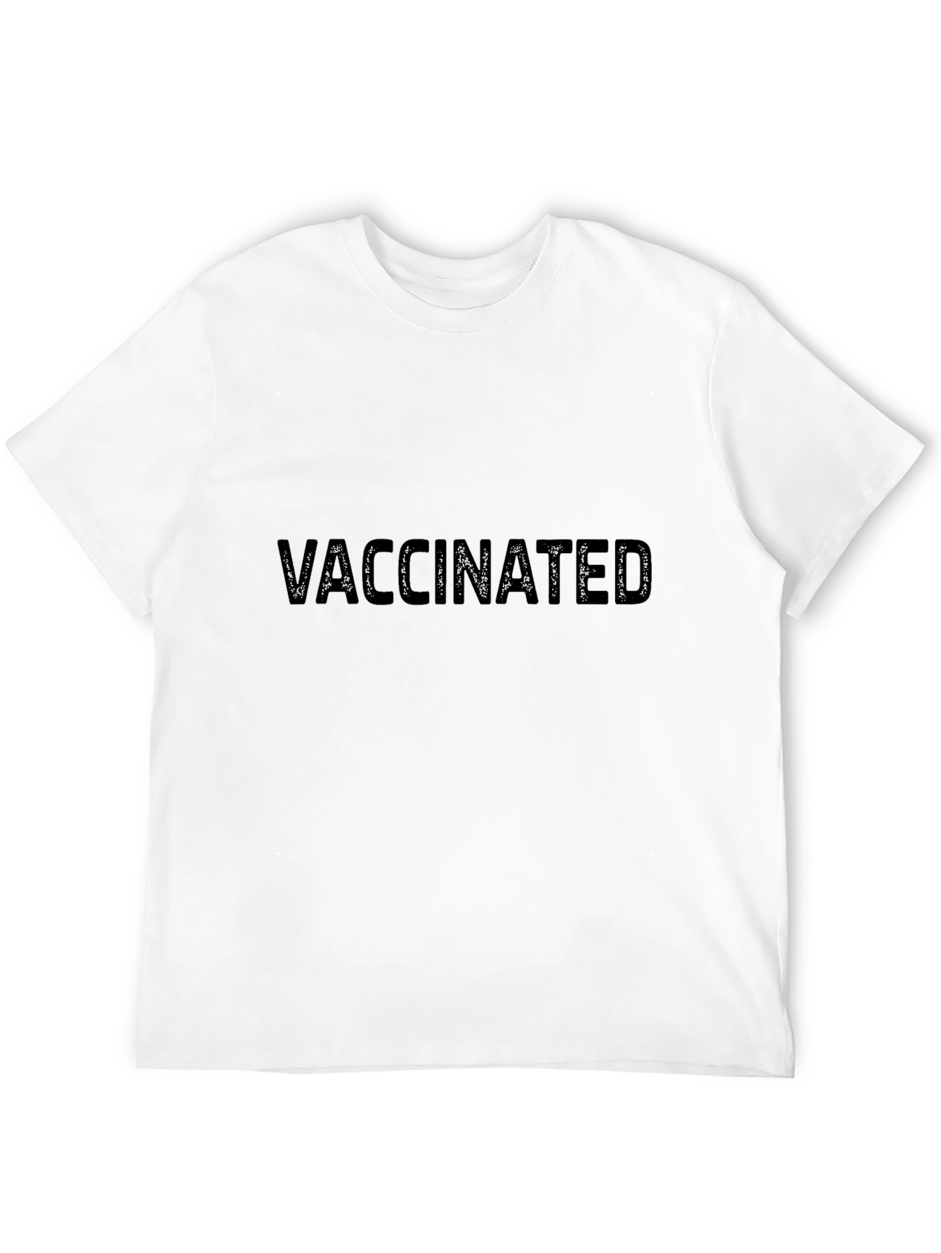Black Vaccinated Black T-Shirt view 12