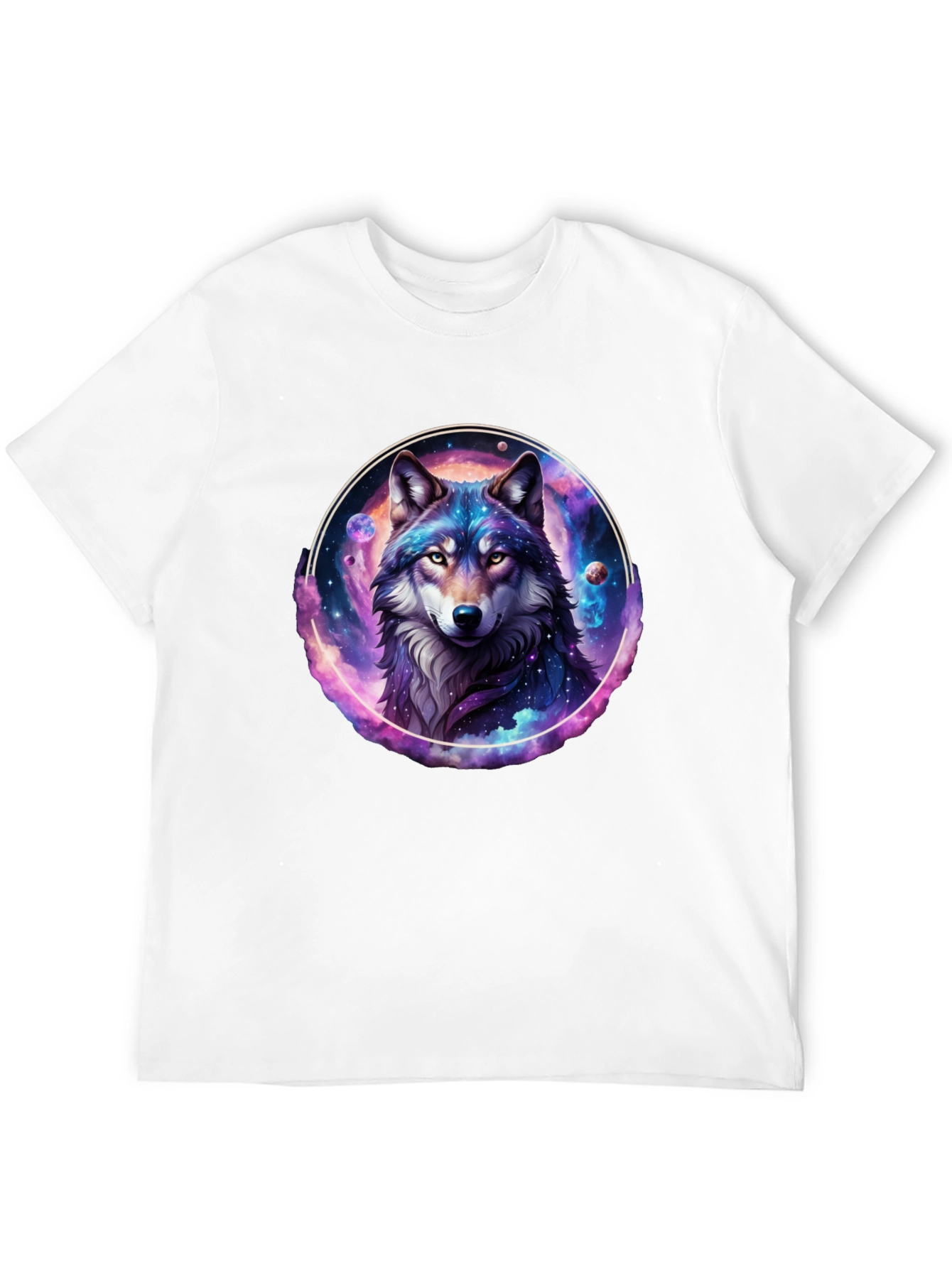 Black Cosmic Wolf Graphic Tee - Black T-Shirt view 12