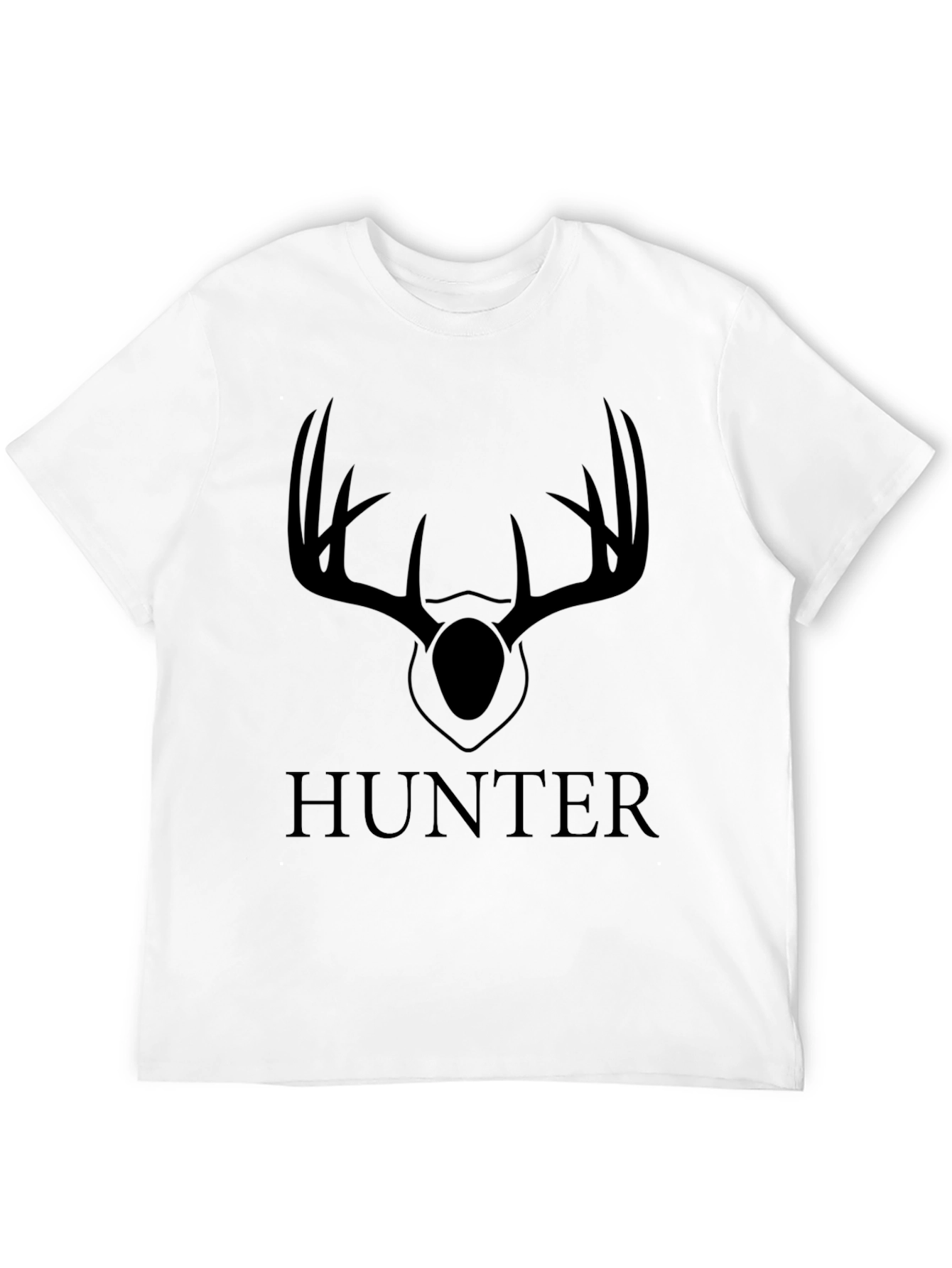 Black Hunter Antler Graphic Tee - Men's Black T-Shirt view 12