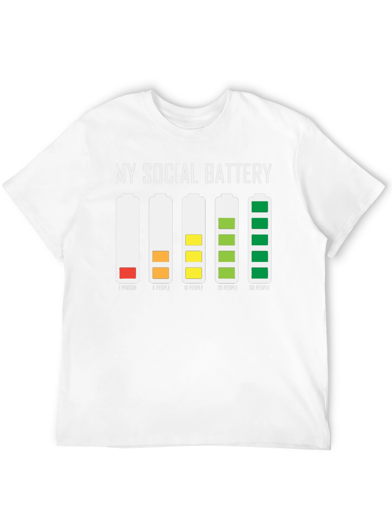 Black Social Battery Graphic T-Shirt view 12