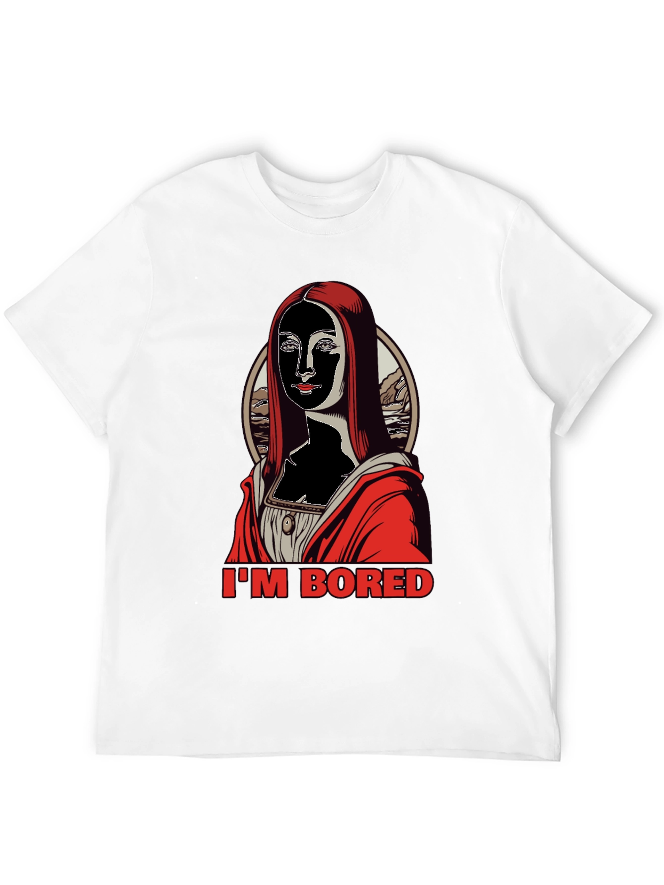 Black I'm Bored Mona T-Shirt - Black view 12