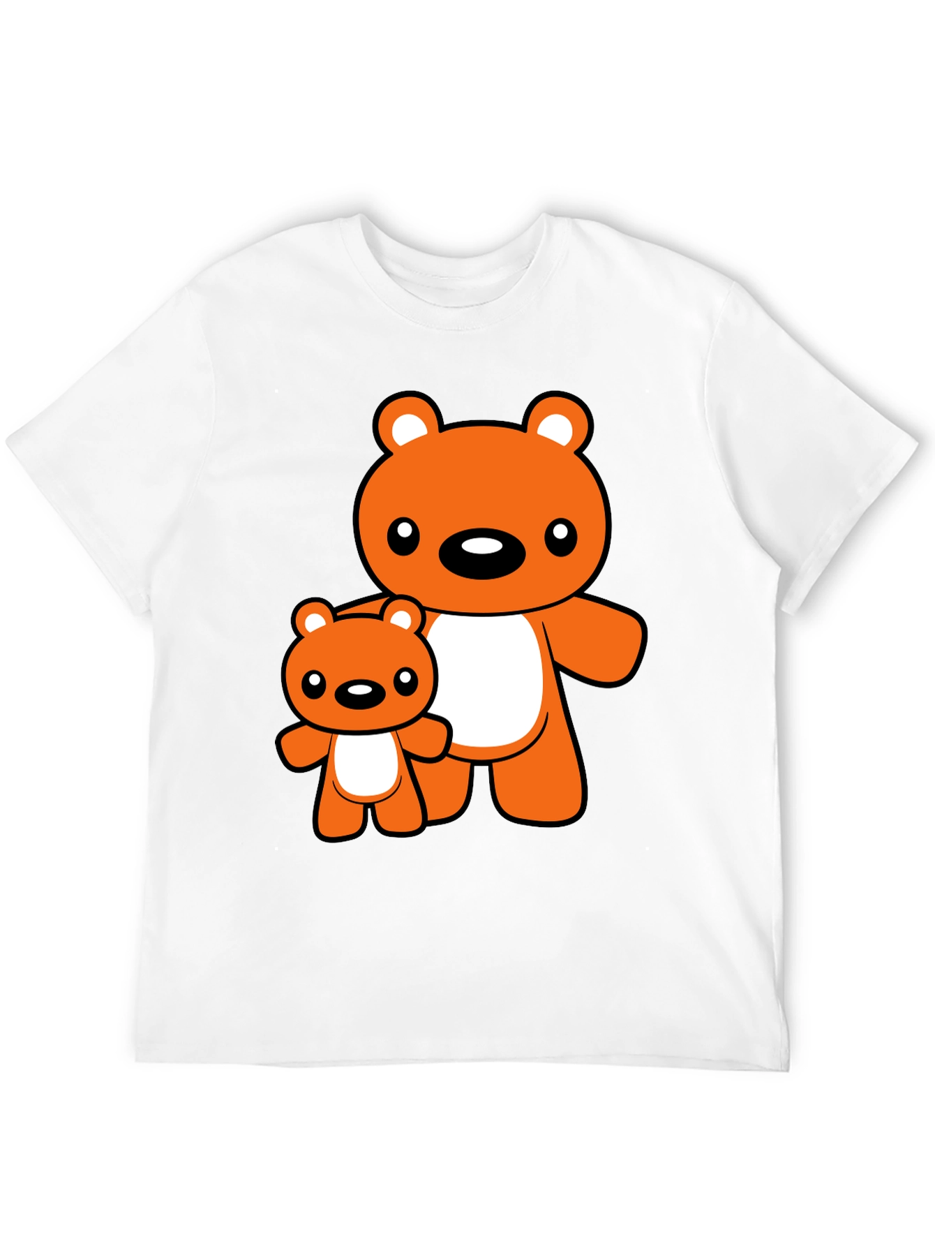 Black Cute Bear Graphic Tee - Black T-Shirt view 12