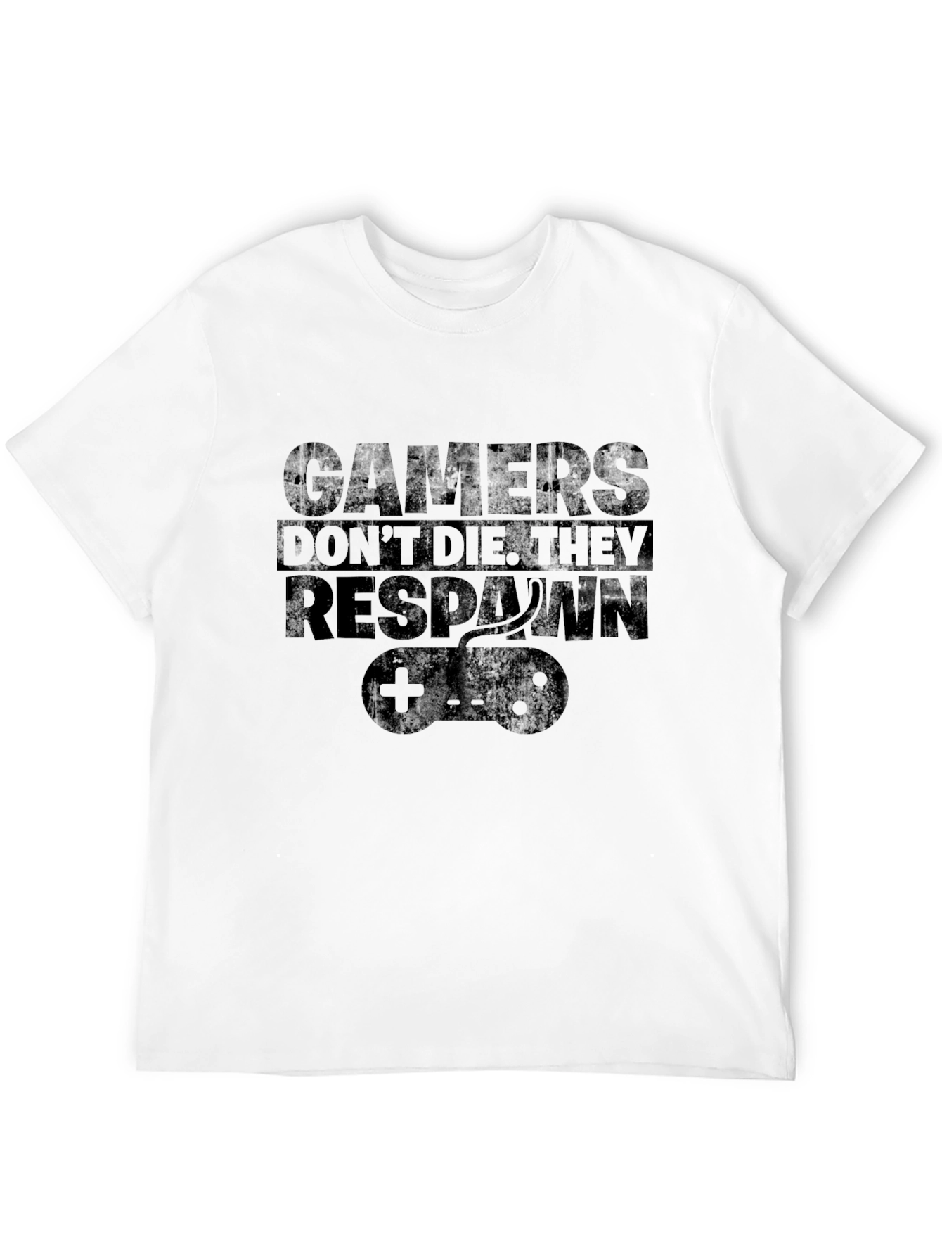 Black Gamers Don't Die They Respawn Graphic T-Shirt view 12