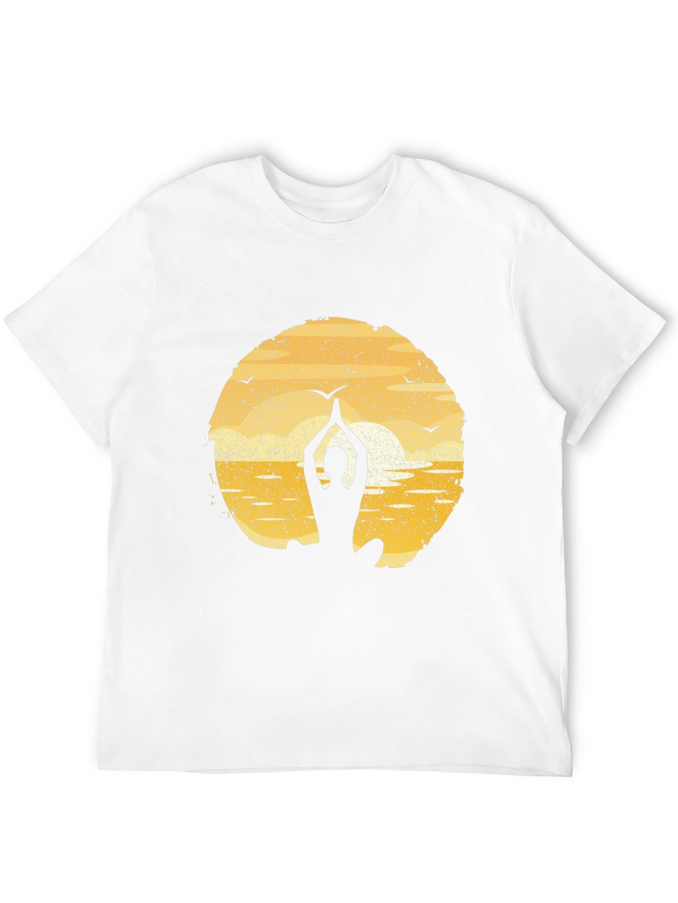 Black Yoga Silhouette T-Shirt - Meditation Peace  view 12