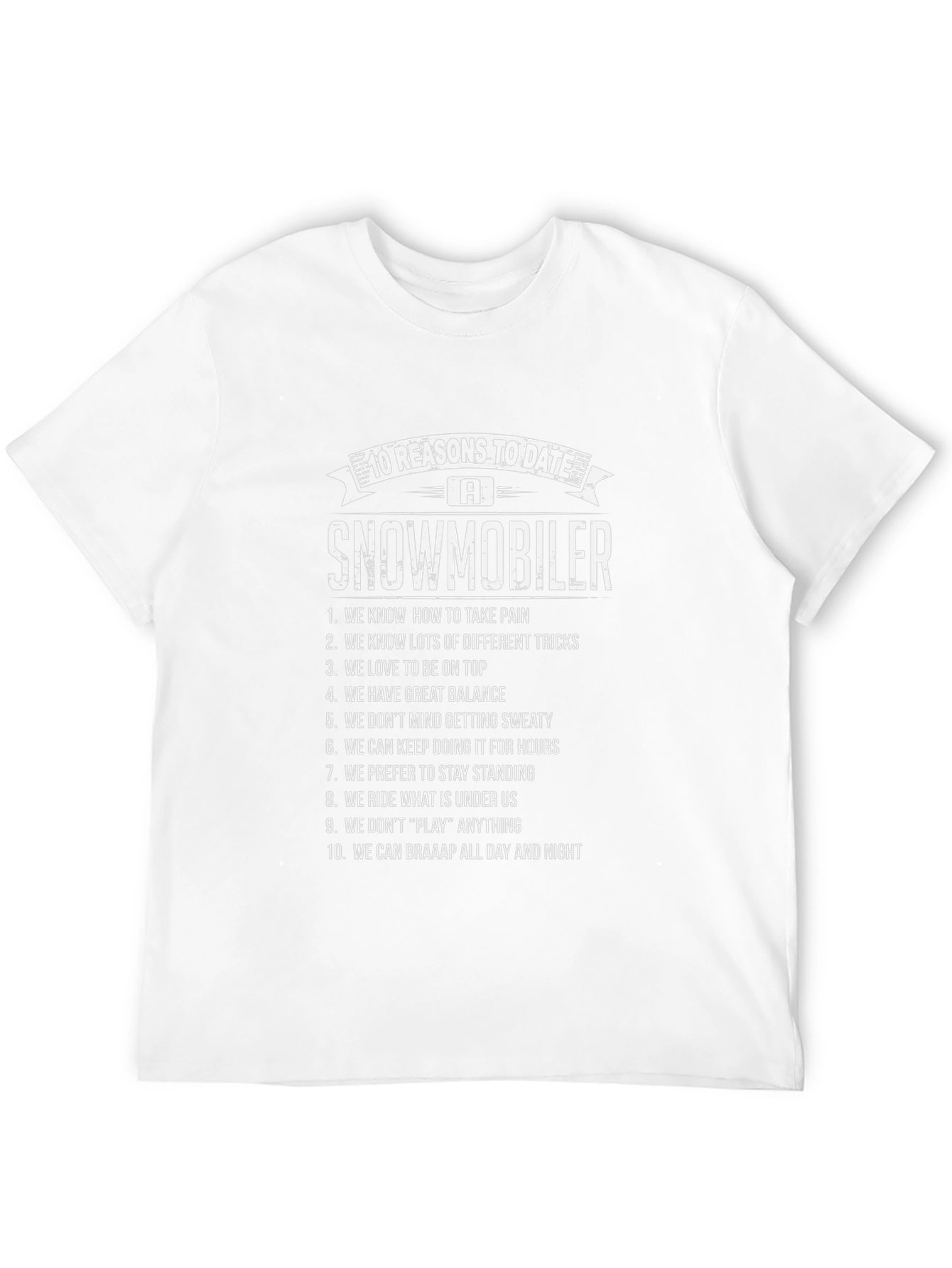 Black 10 Reasons to Date a Snowmobiler T-Shirt view 12
