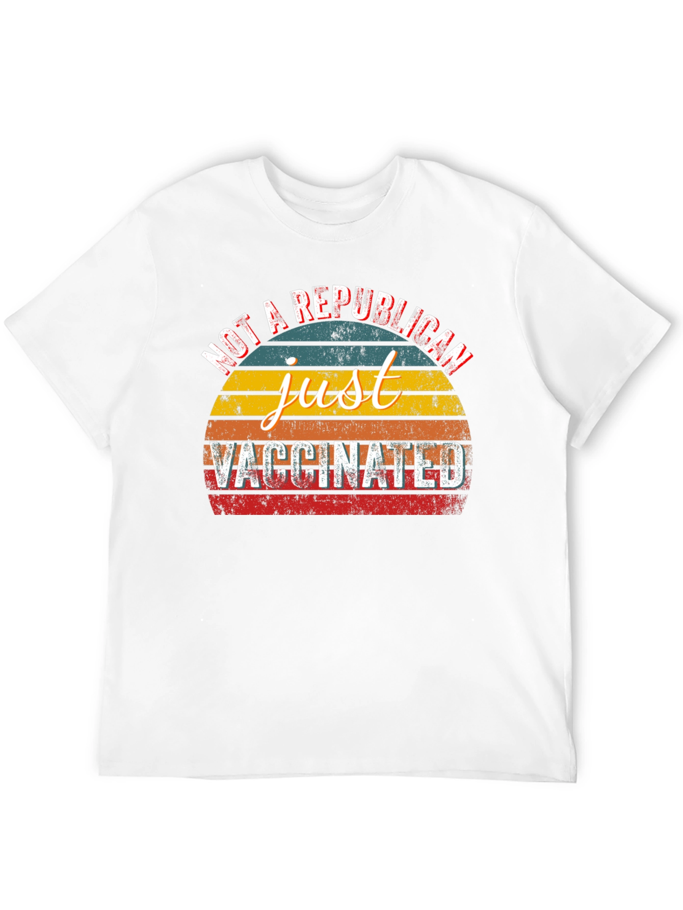 Black Just Vaccinated Graphic Tee - Not a Republican T-Shirt view 12