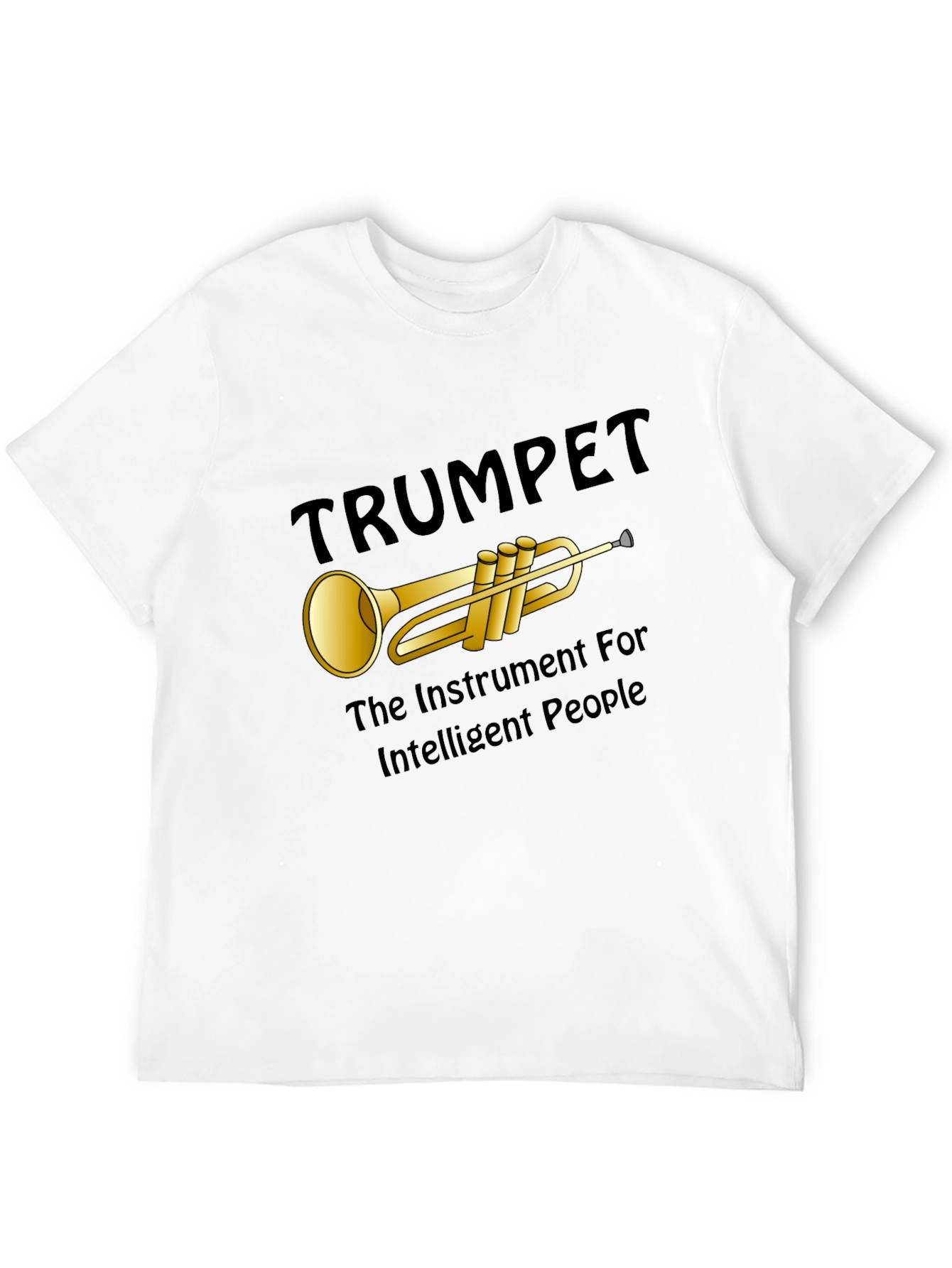 Black Trumpet Instrument Graphic T-Shirt view 12