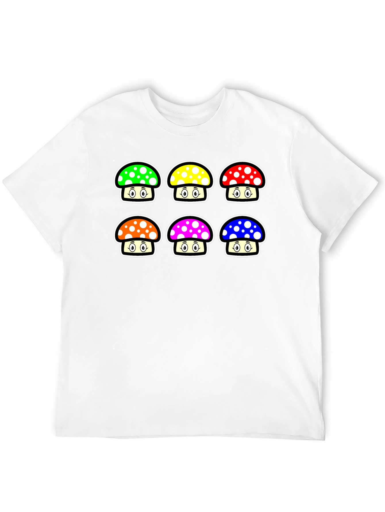 Black Mushroom T-Shirt - Fun Colorful Design view 12