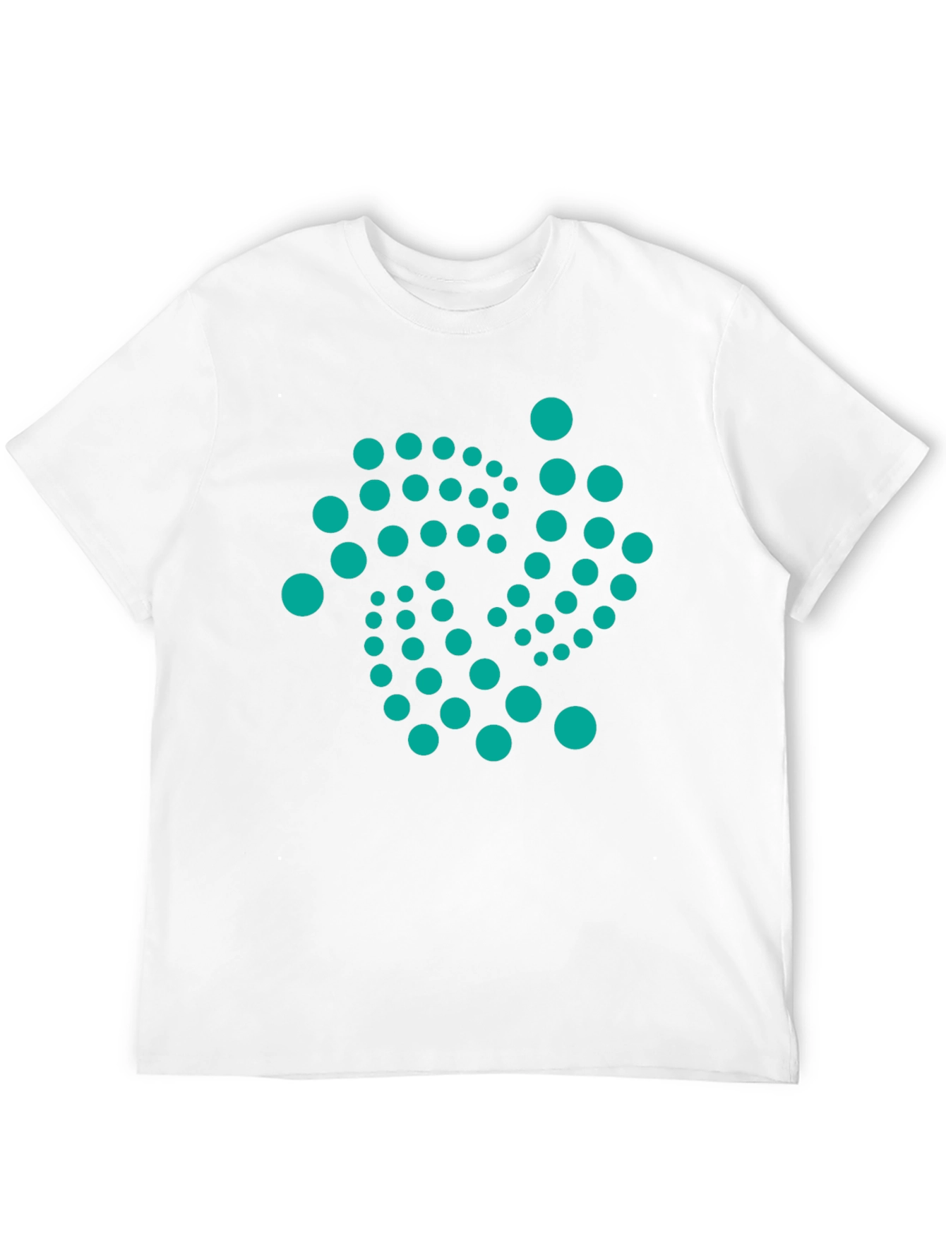 Black Abstract Dot Design Black T-Shirt view 12