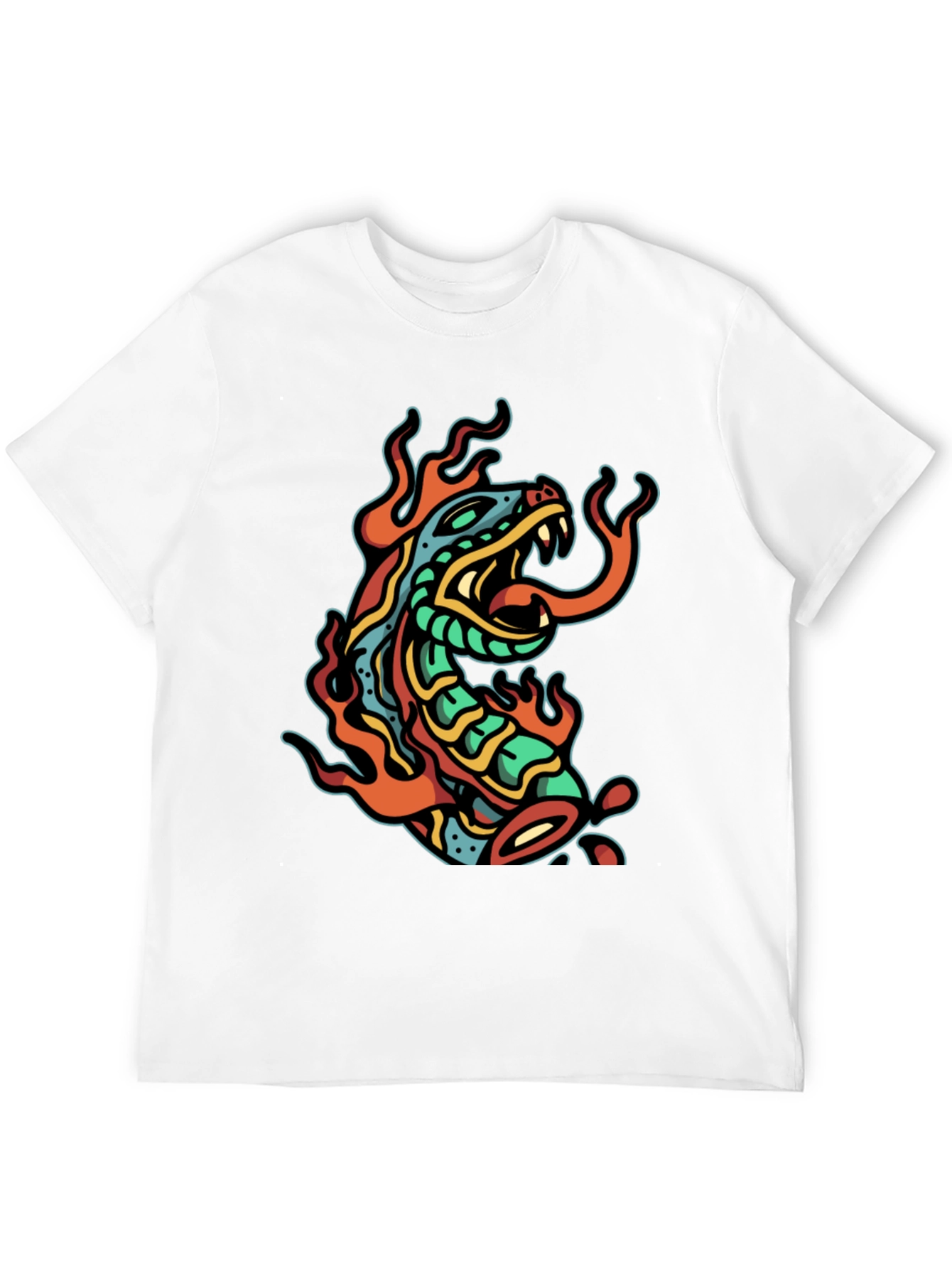 Black Snake Fire Graphic Tee view 12