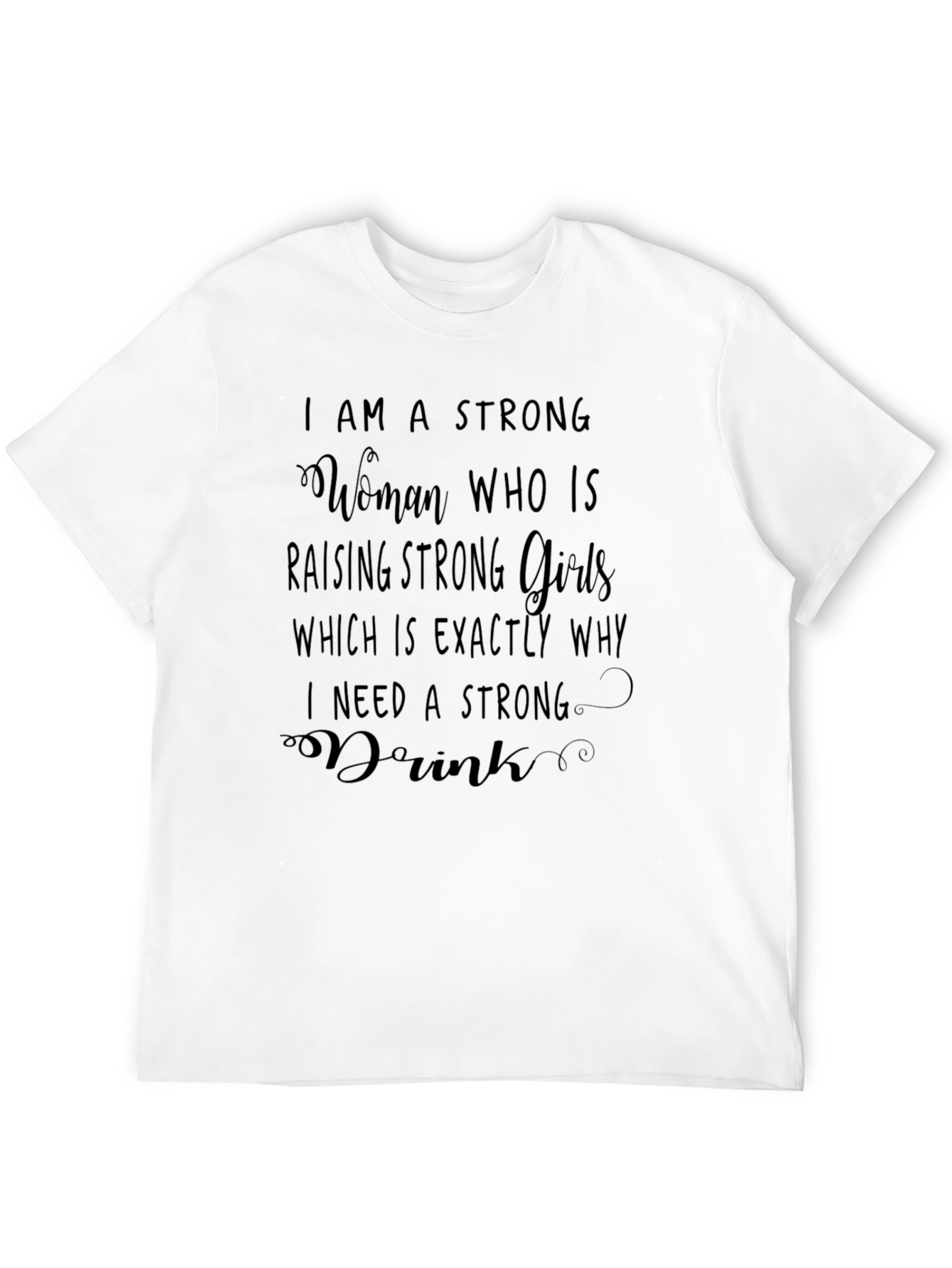 Black Strong Woman Graphic T-Shirt view 12