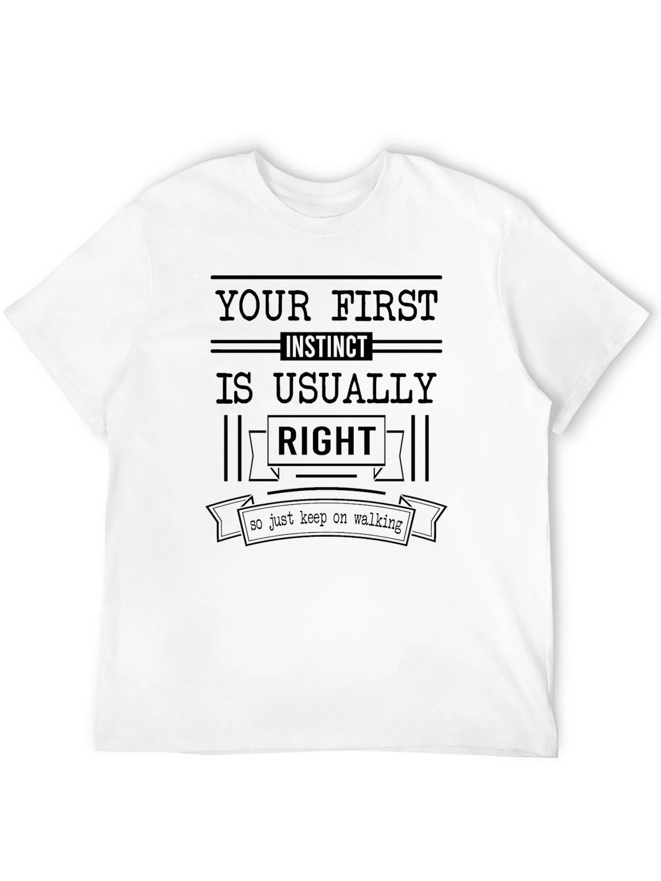 Black First Instinct Graphic Tee - Always Right - Mens Black T-Shirt view 12
