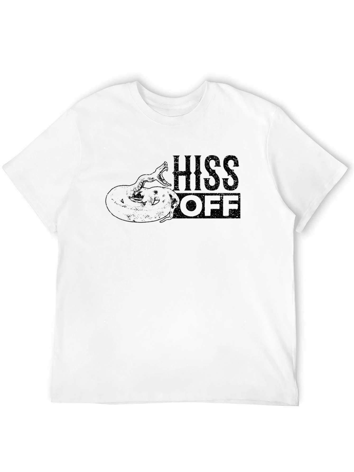 Black Hiss Off Snake Graphic Tee - Men's Black T-Shirt view 12