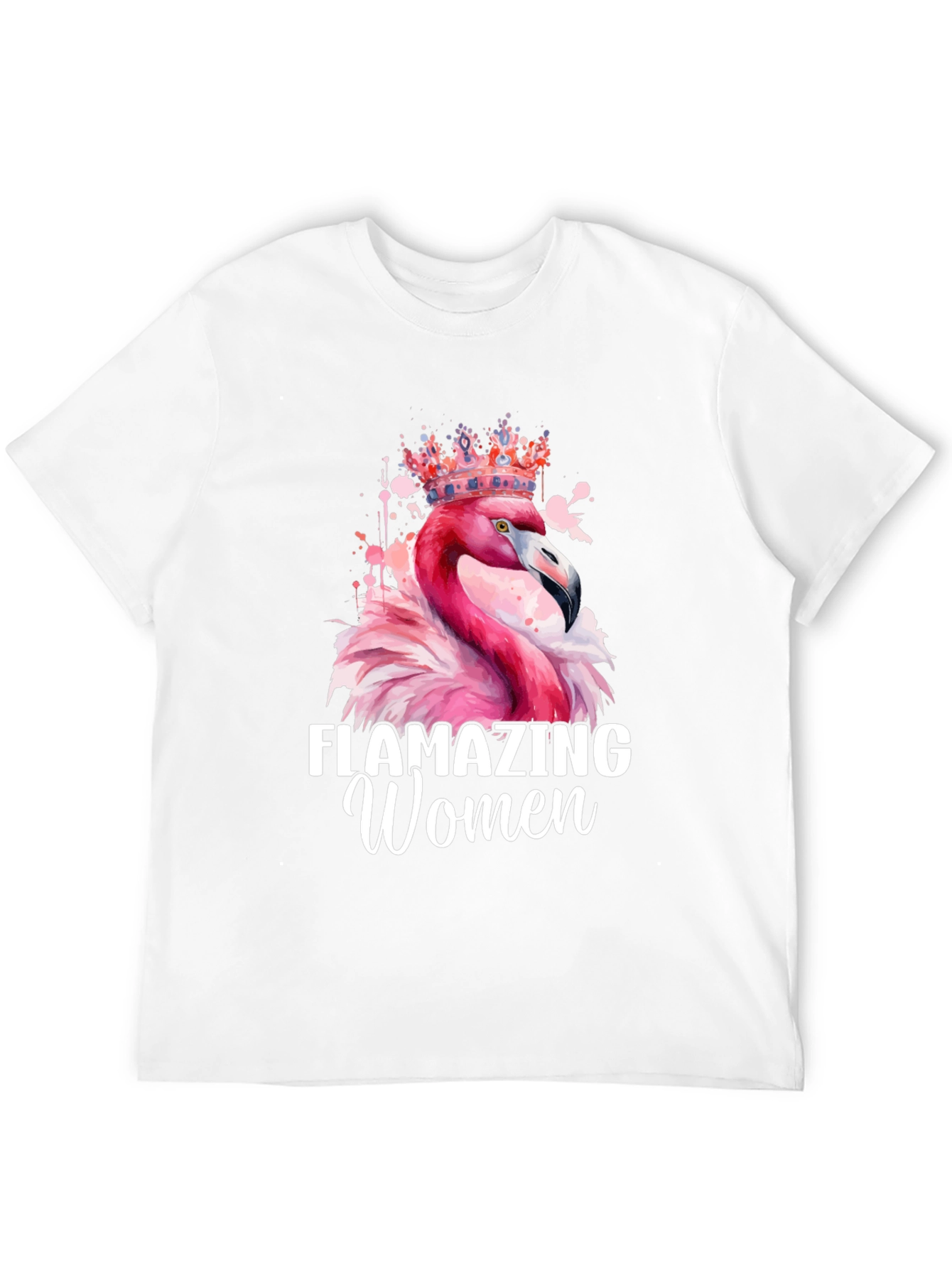 Black Flamazing Women T-Shirt - Flamingo Queen Tee view 12