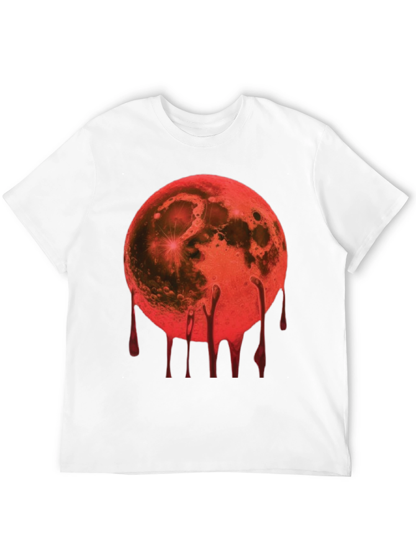 Black Blood Moon Graphic Tee - Men's Black T-Shirt view 12