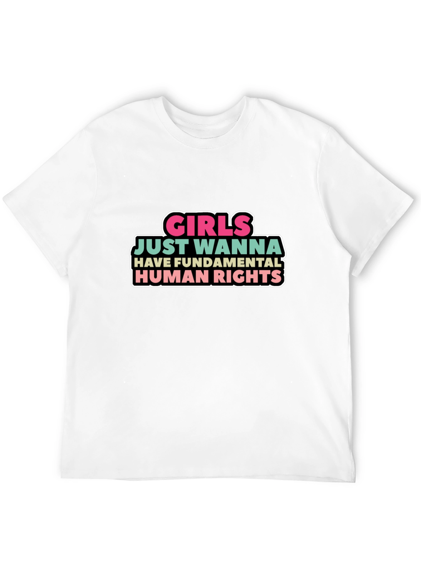 Black Girls Just Wanna Have Fundamental Human Rights T-Shirt view 12