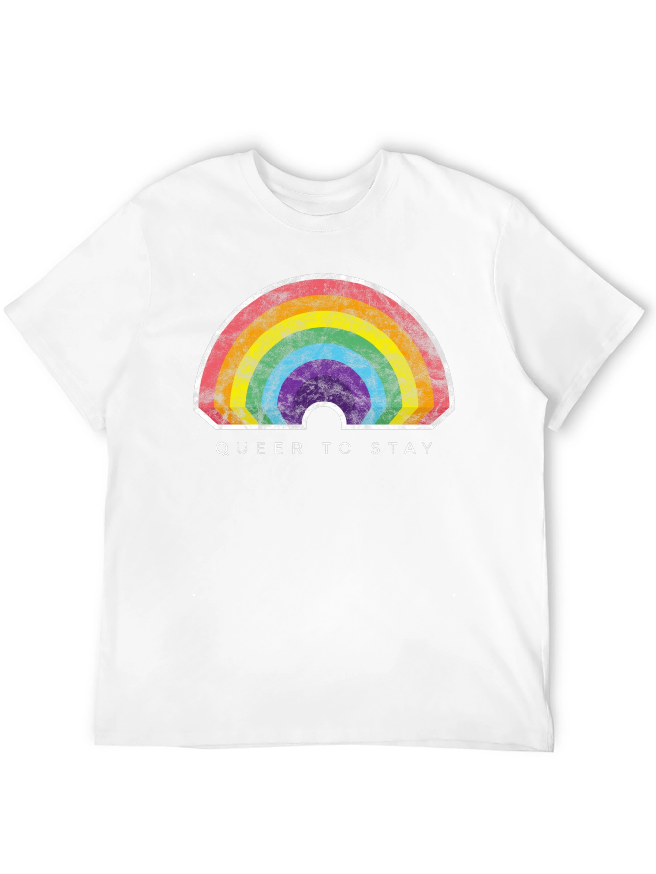 Black Queer to Stay Rainbow Graphic Tee view 12