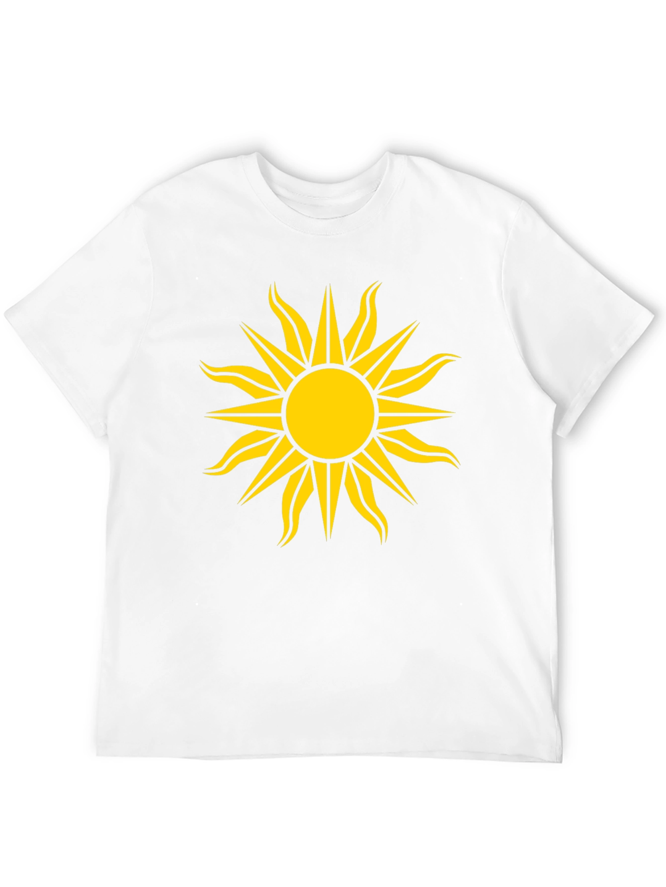 Black Black Tee with Bold Yellow Sun Design view 12