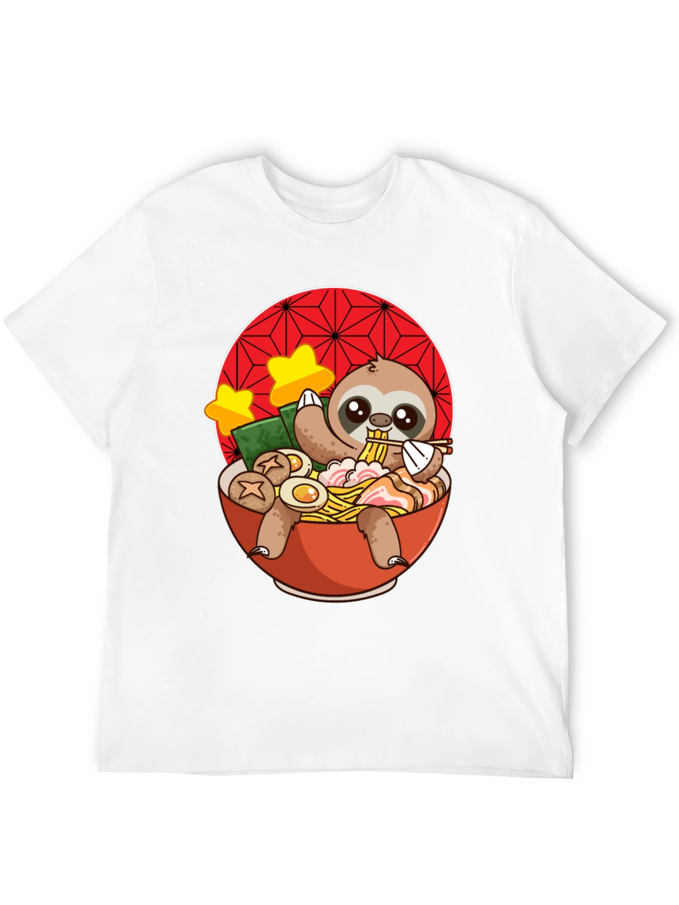 Black Sloth Ramen T-Shirt - Cute Japanese Noodles view 12