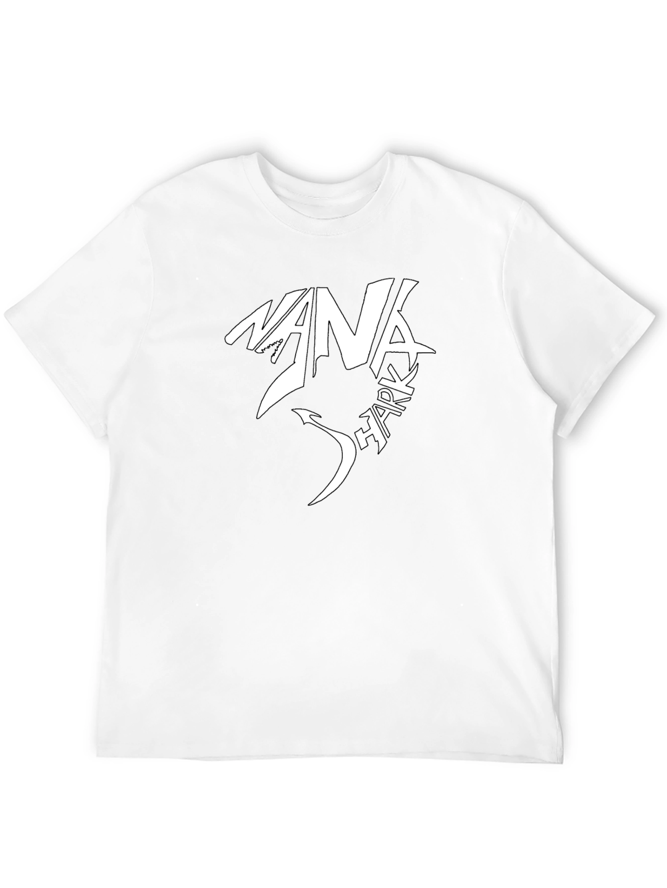 Black Nana Shark T-Shirt - Novelty Graphic Tee view 12