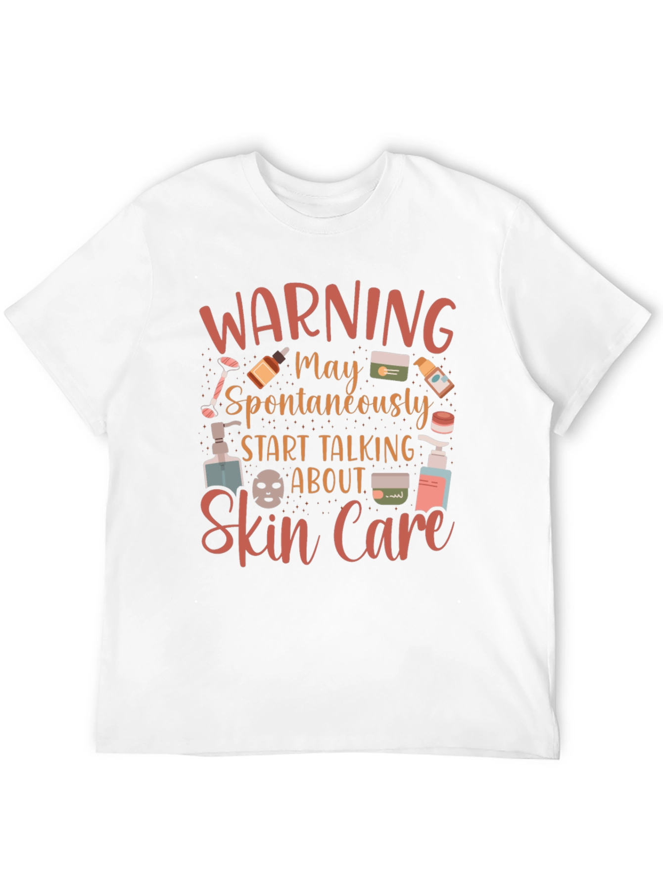 Black Warning May Spontaneously Talk Skin Care T-Shirt view 12